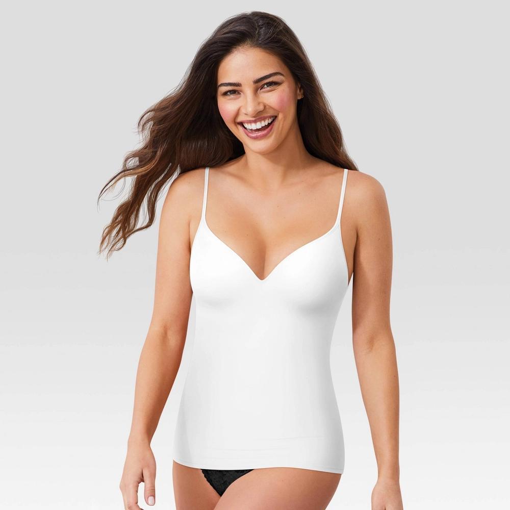 Maidenform Womens Shapewear Firm Shaping Wireless Cami with Foam Cups 509 - White XXL Product Image