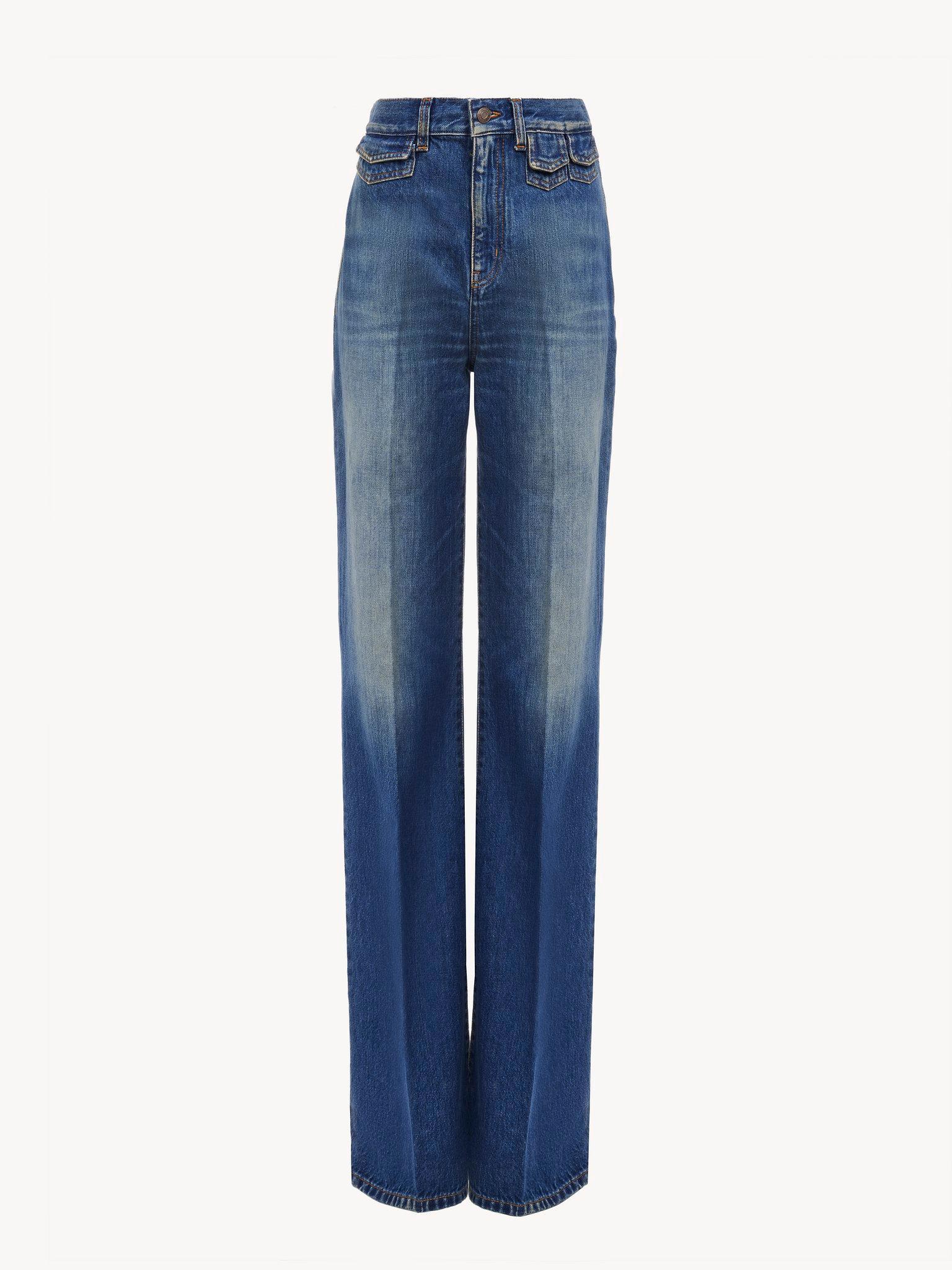 High-rise flare jeans in denim Product Image