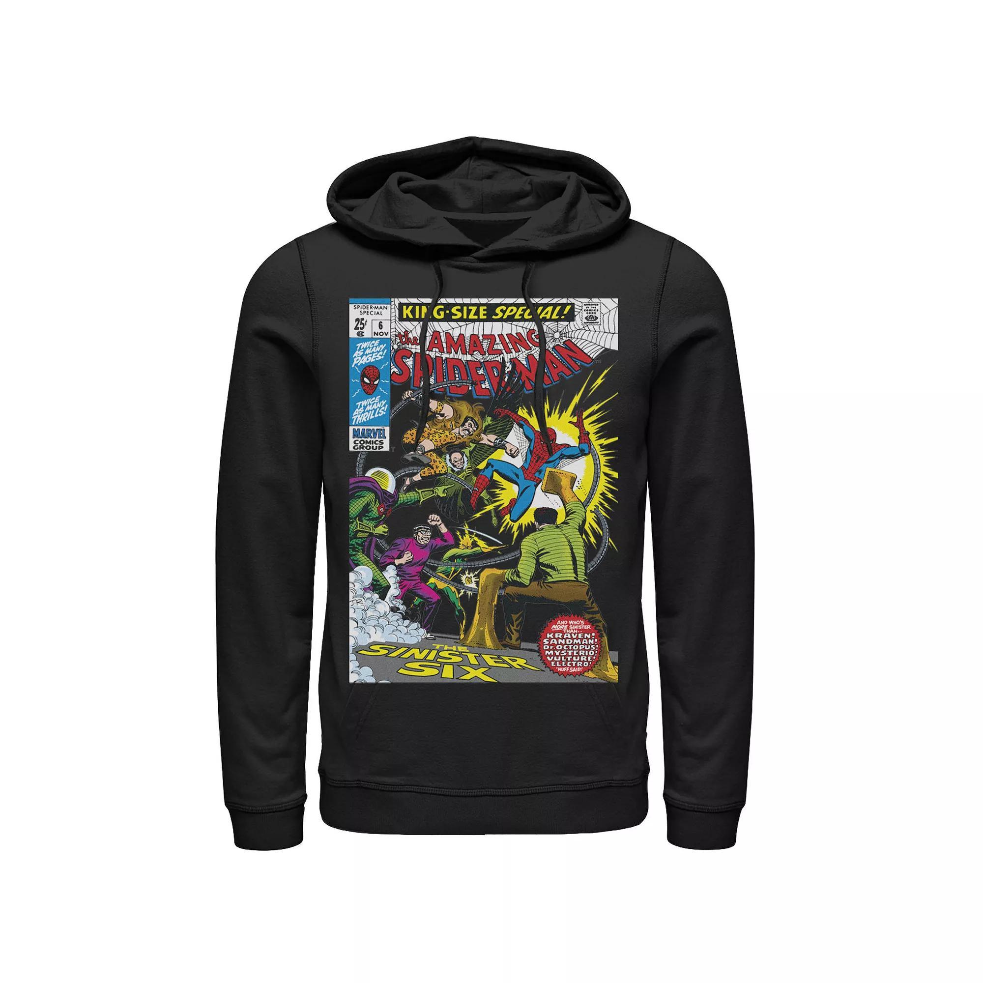 Men's Marvel Spider-Man Sinister Six Comic Hoodie, Size: 3XL, Black Product Image