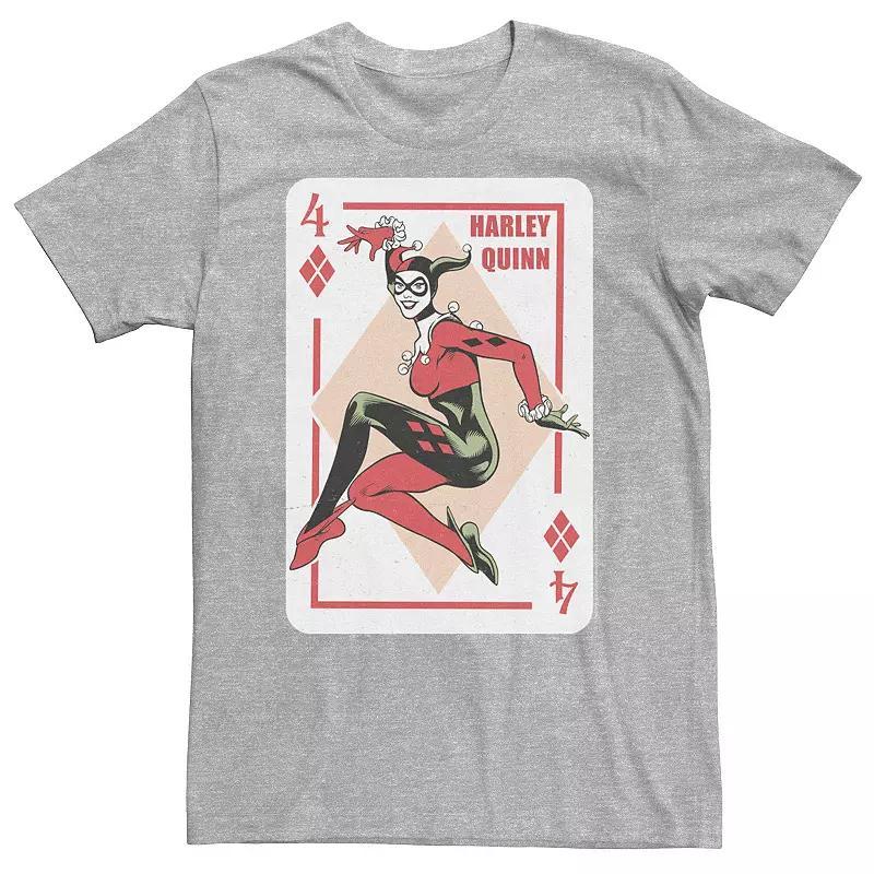 Big & Tall DC Comics Batman Harley Quinn Playing Card Tee, Men's, Size: XL Tall, Black Product Image