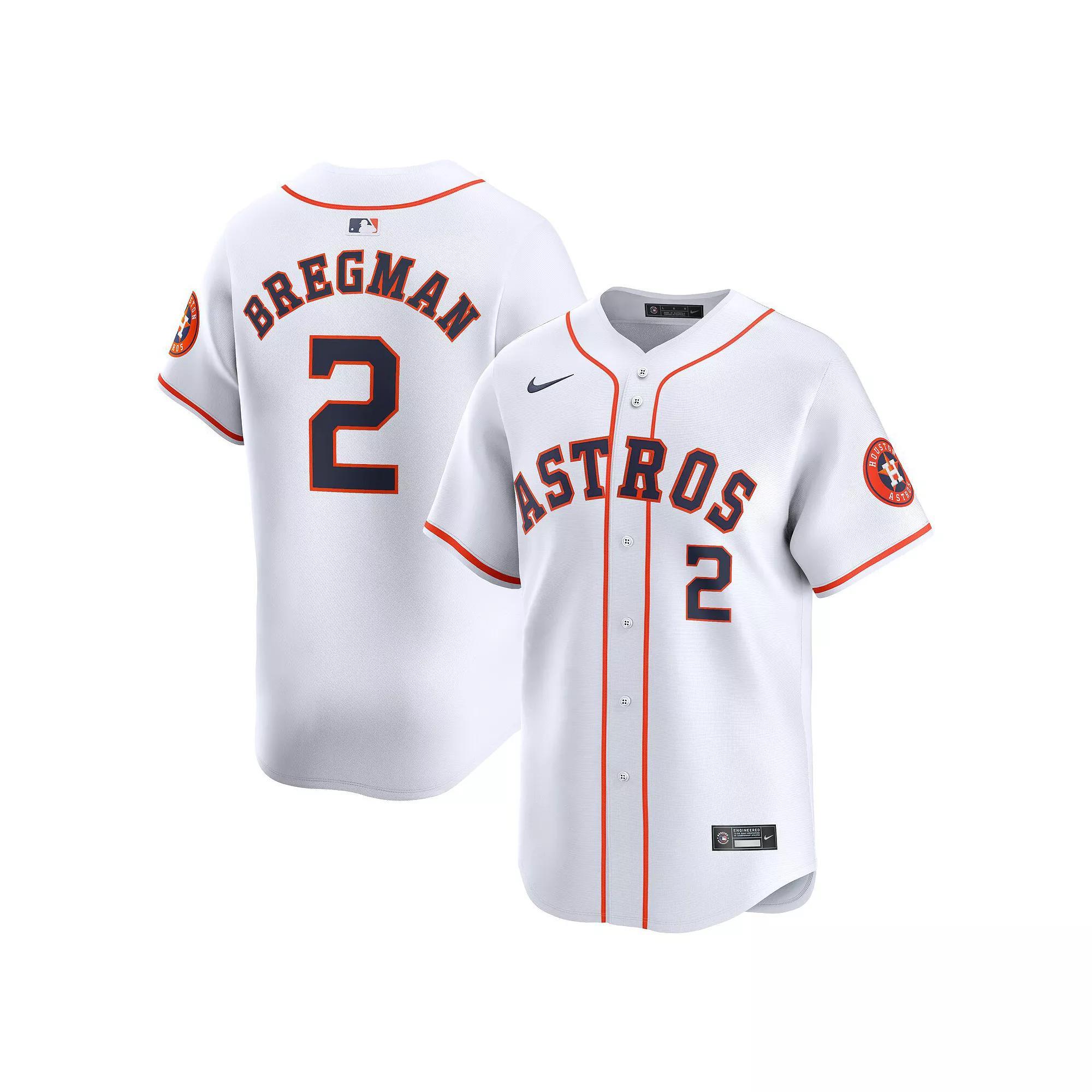 Men's Nike Alex Bregman White Houston Astros Home Limited Player Jersey, Size: Small Product Image