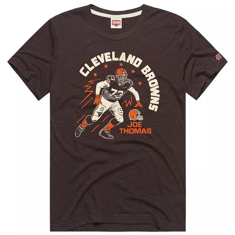 Mens Homage Joe Thomas Cleveland s Retired Player Caricature Tri-Blend T-Shirt Product Image