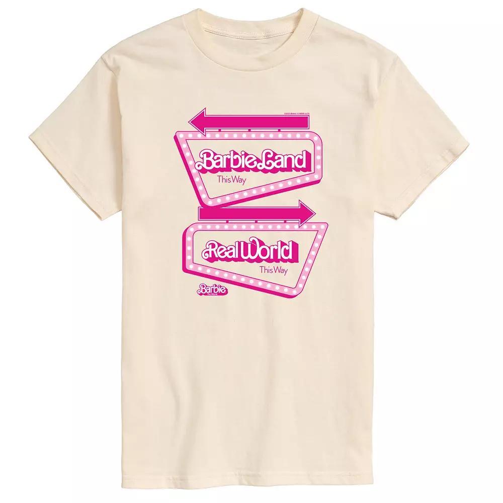 Men's Barbie™ The Movie Barbieland Graphic Tee, Size: Small, Ivory Product Image