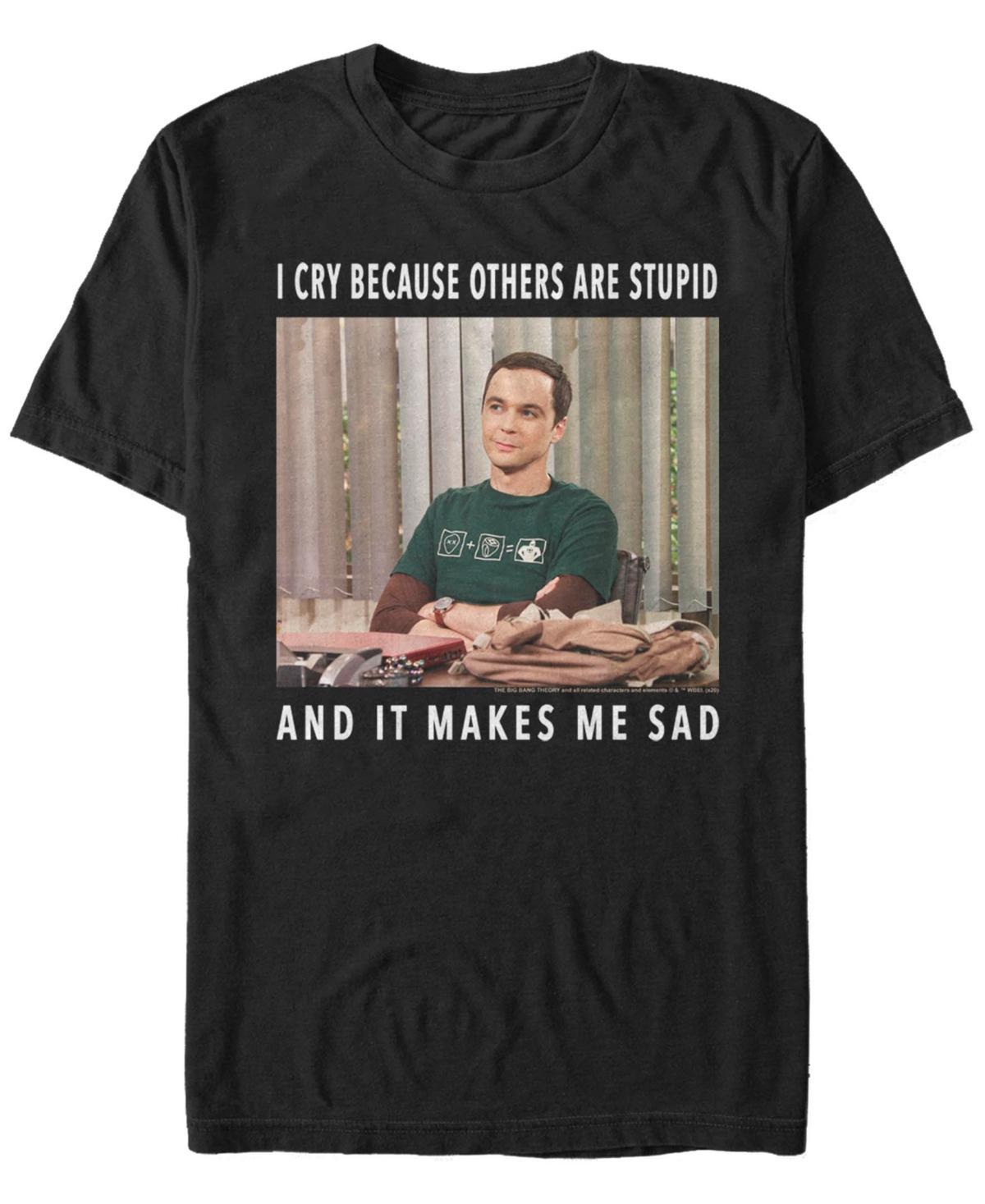 Mens Big Bang Theory Sheldon I Cry Quote Tee Product Image