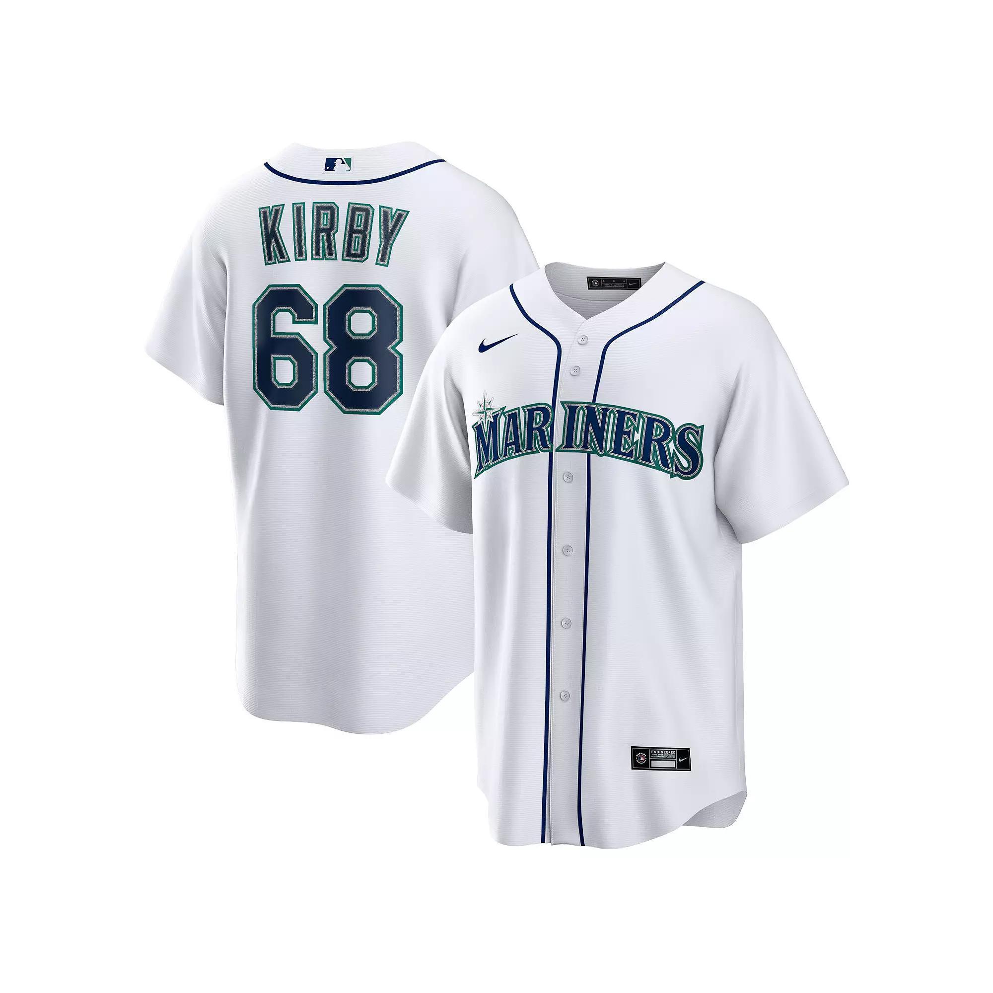 Men's Nike George Kirby White Seattle Mariners Home Replica Jersey, Size: 2XL Product Image