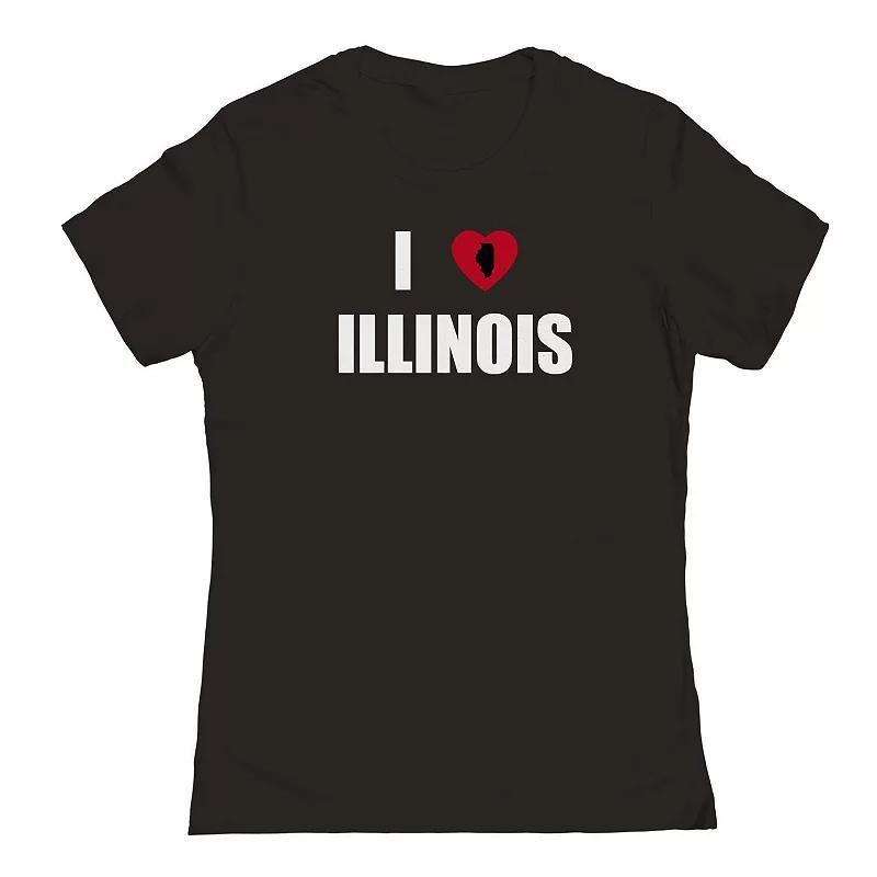 Juniors I Heart Illinois Graphic Tee, Womens Product Image