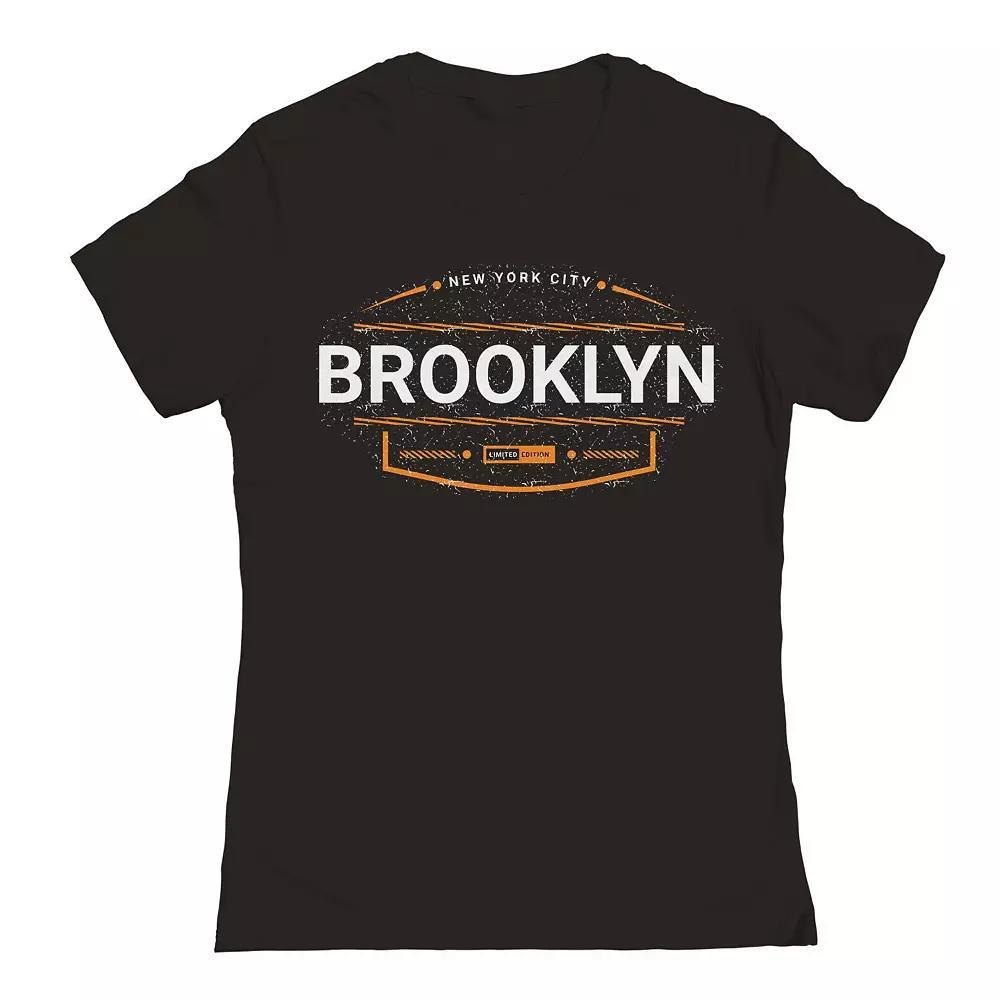 Junior's New York Brooklyn Distress Graphic Tee, Women's,  Product Image