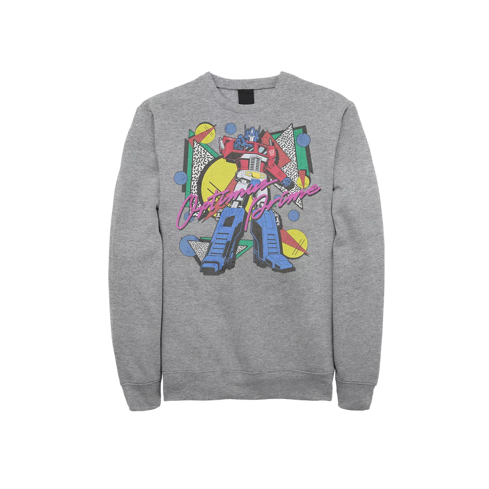 Men's Transformers Optimus Prime 80's Style Background Graphic Tee,  Product Image