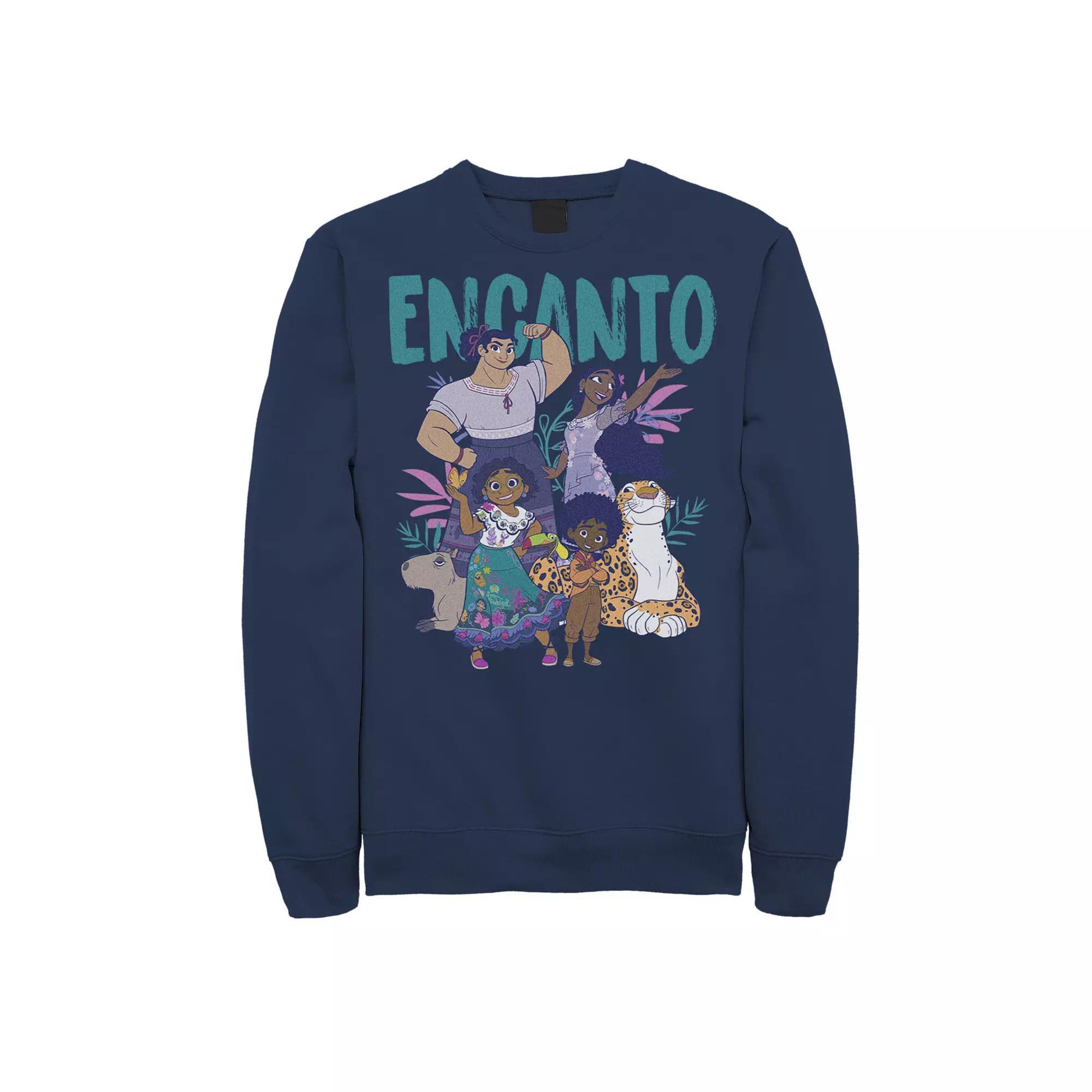 Disney's Encanto Men's Group Portrait Logo Sweatshirt, Size: Medium, Blue Product Image