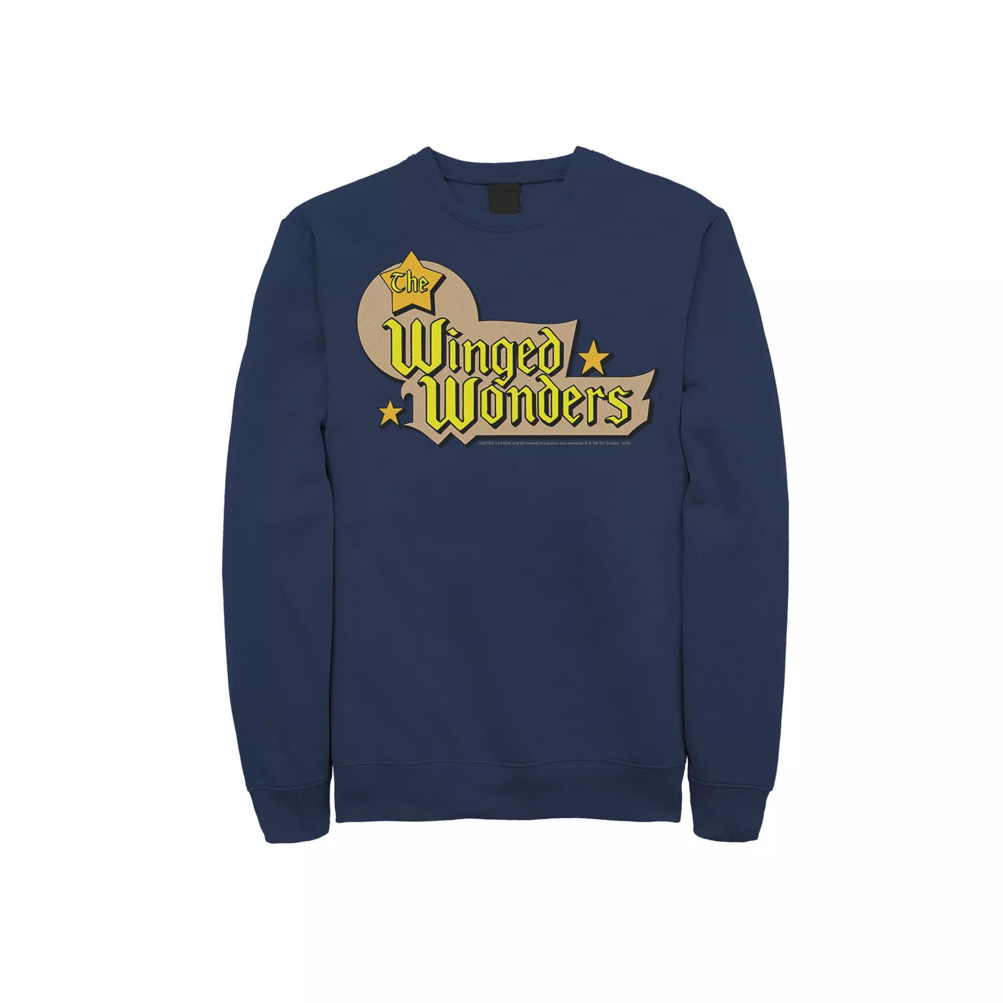 Men's DC Comics The Winged Wonders Text Logo Sweatshirt,  Product Image