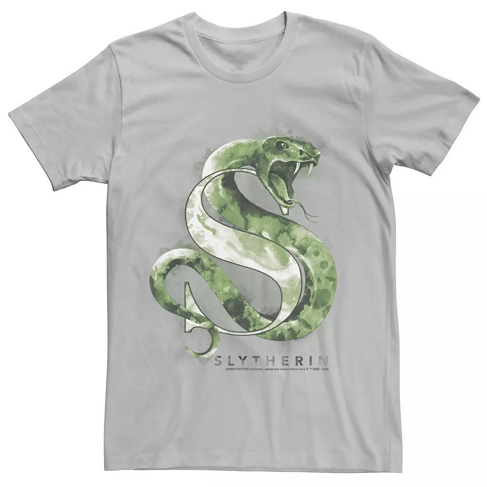 Men's Harry Potter Slytherin Snake Water Color Logo Graphic Tee, Size: XL, White Product Image