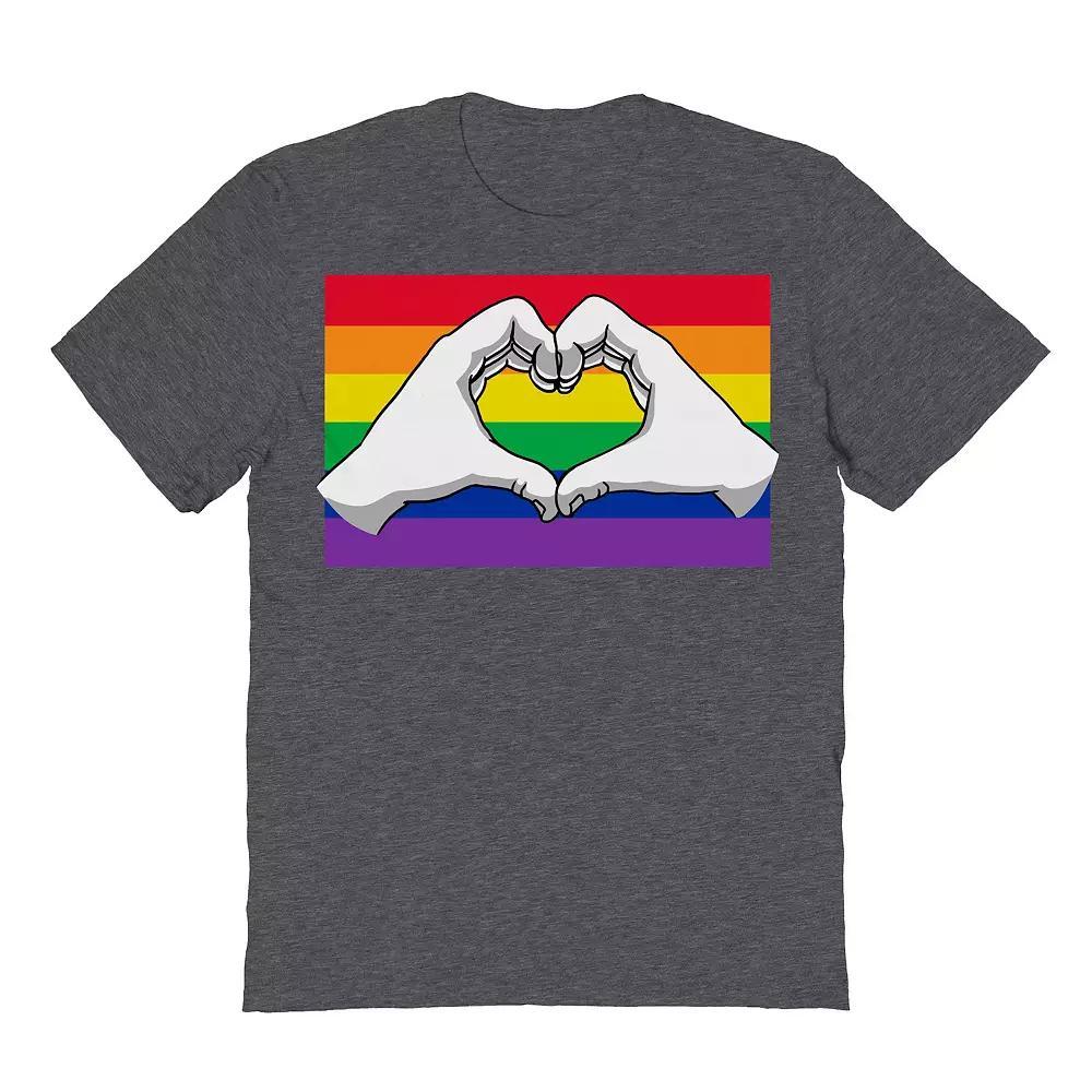 Men's COLAB89 Hand Heart Rainbow Pride Graphic Tee, Adult Unisex,  Product Image