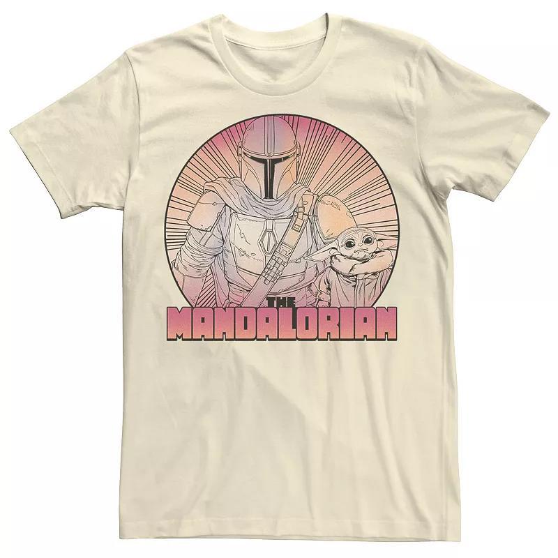 Mens Star Wars The Mandalorian The Child Gradient Line Art Tee Athletic Grey Product Image