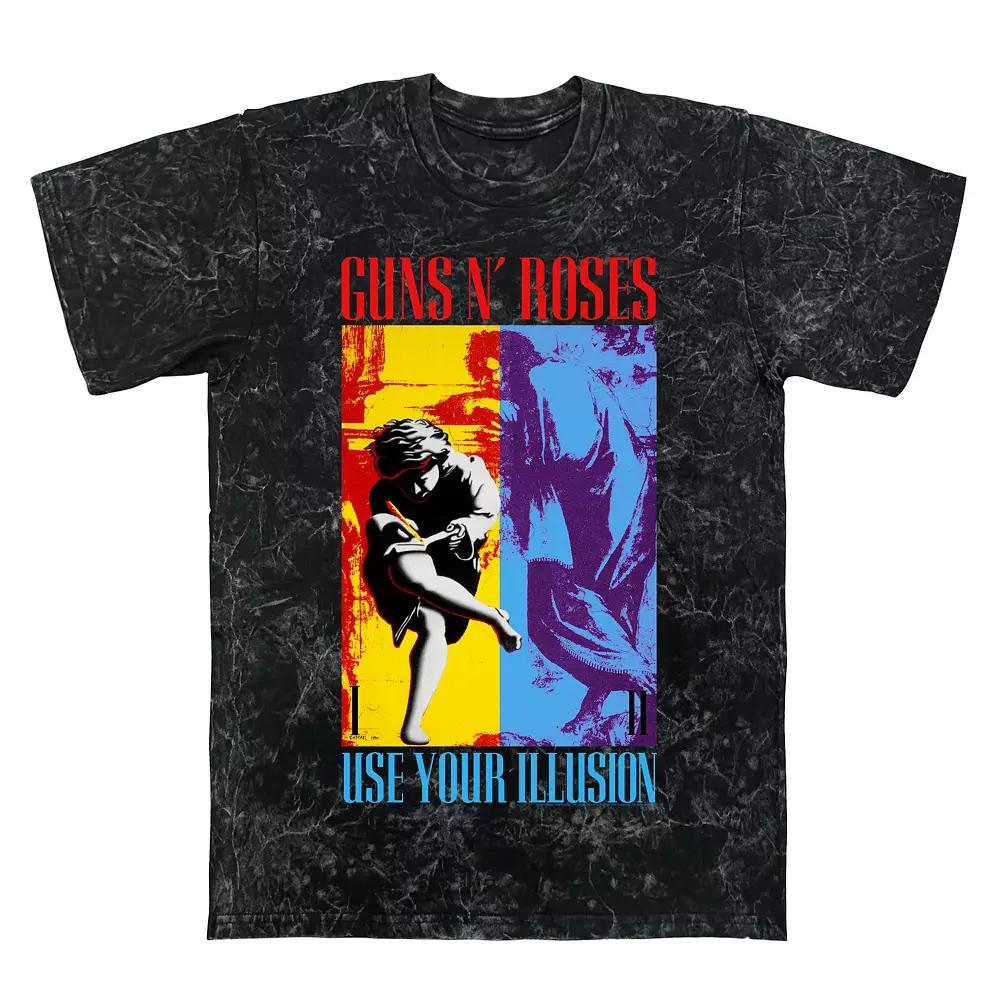 Men's Guns N' Roses Use Your Illusion '93 Mineral Wash Graphic Tee, Size: XXL, Black Mineral Wash Product Image