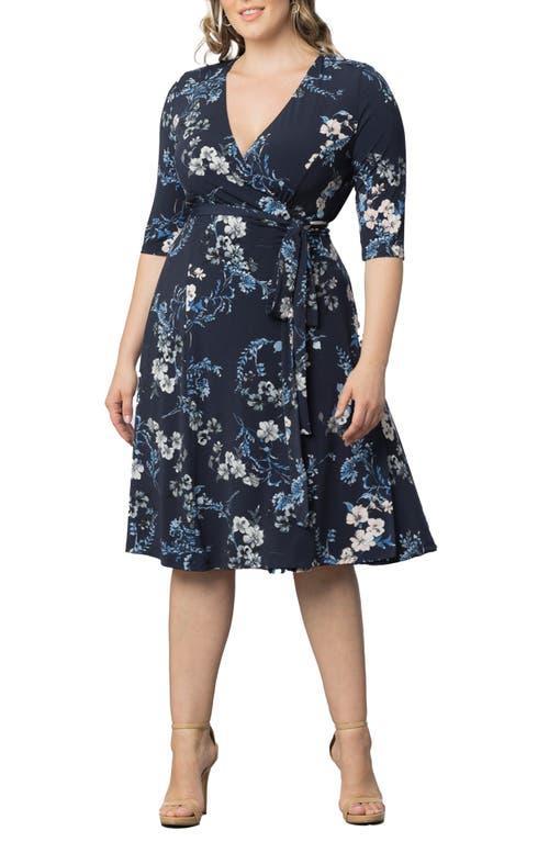 Womens Floral Surplice Midi-Dress Product Image