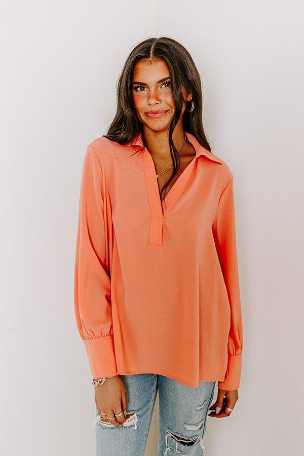 Charleston Getaway Shift Top in Coral Product Image