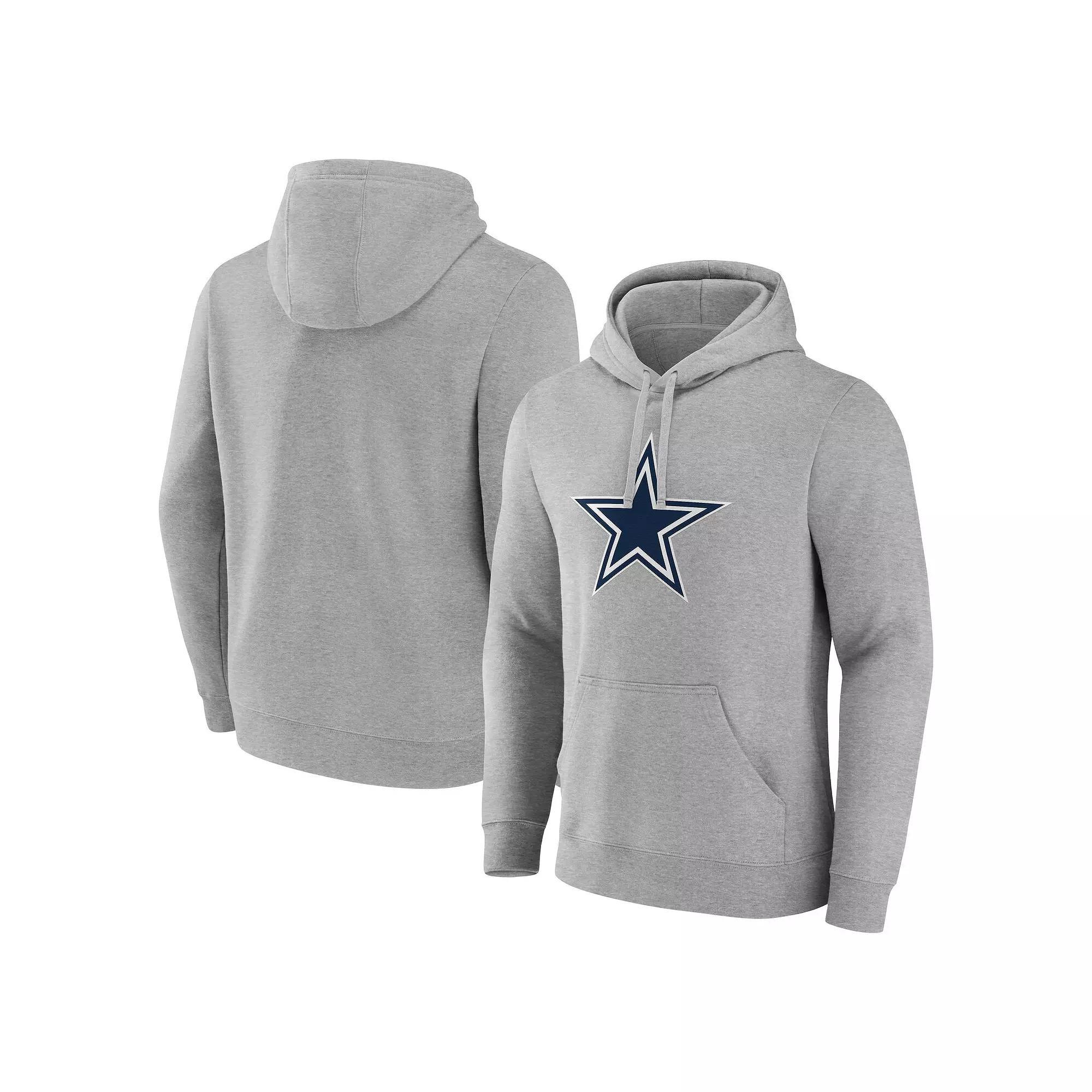 Men's Fanatics Heather Gray Dallas Cowboys Deliver Fleece Pullover Hoodie,  Product Image