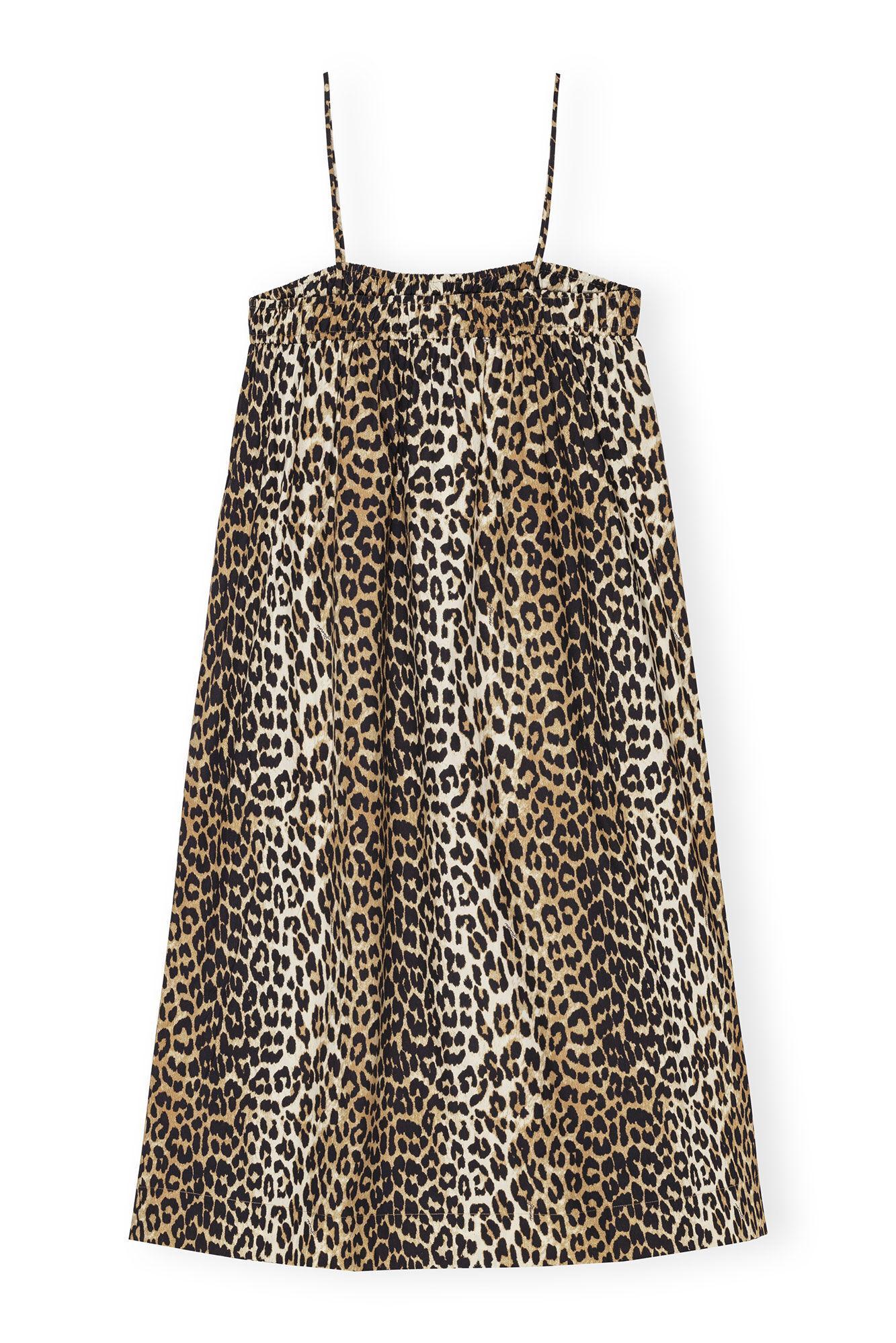 Leopard Midi Strap Dress Product Image