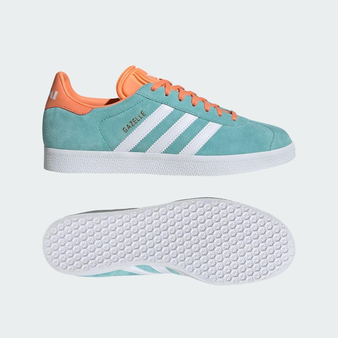 adidas Originals Mens Gazelle Messi Inter Miami - Shoes Easy Blue/Easy Orange/White Product Image