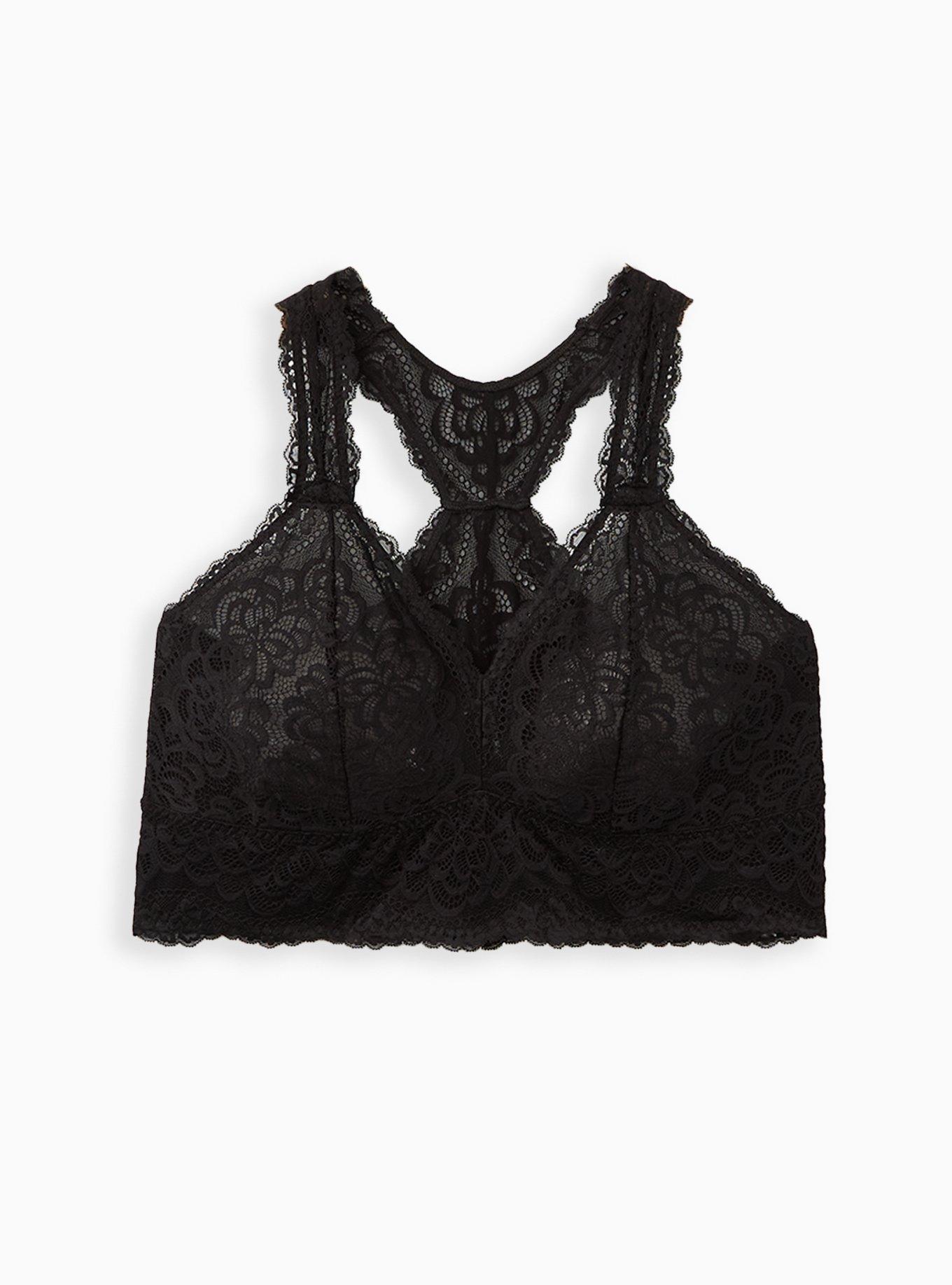 Unlined Lace Solid Racerback Bralette Product Image