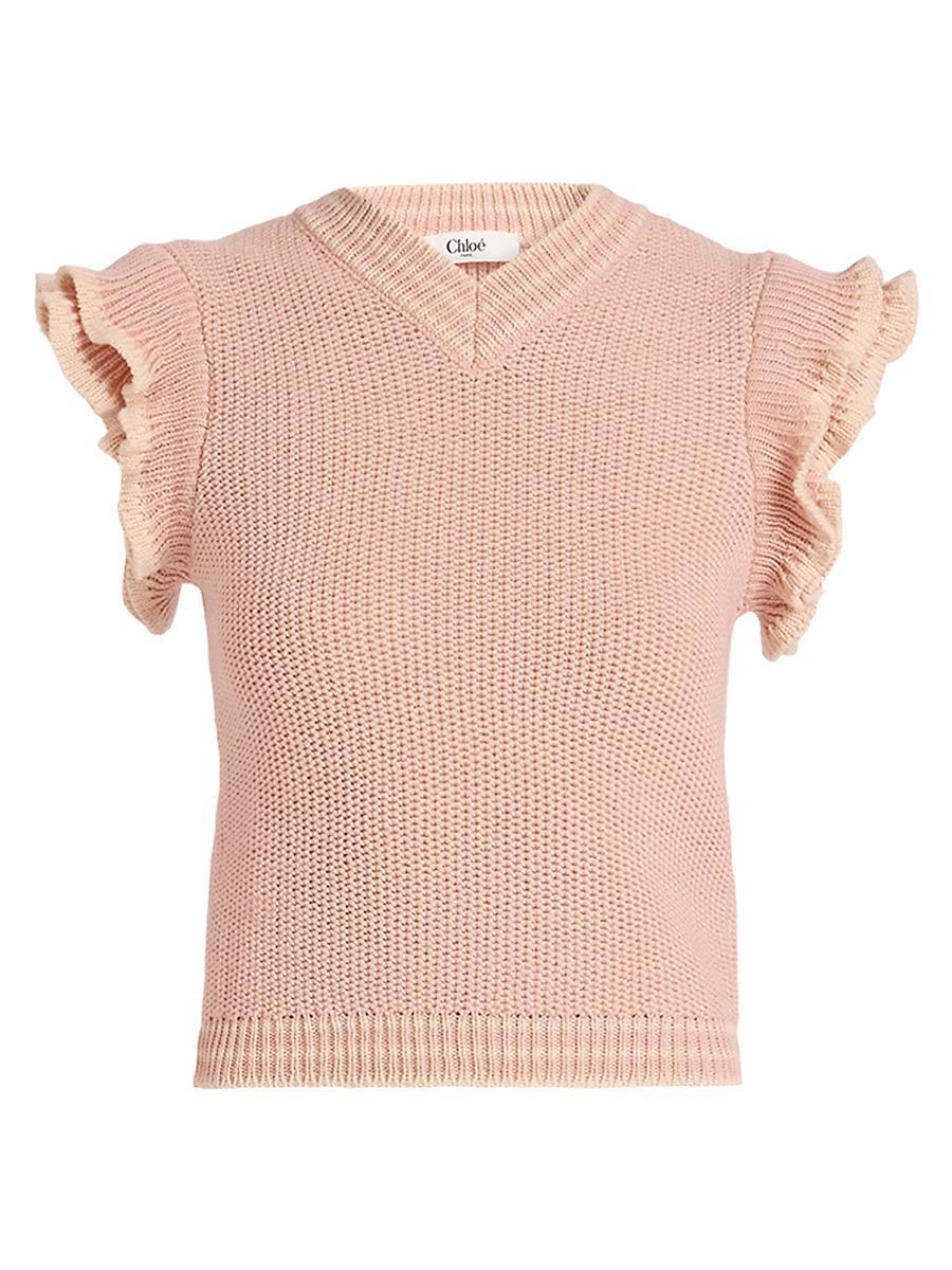 Womens Wool Knit Crop Top Product Image