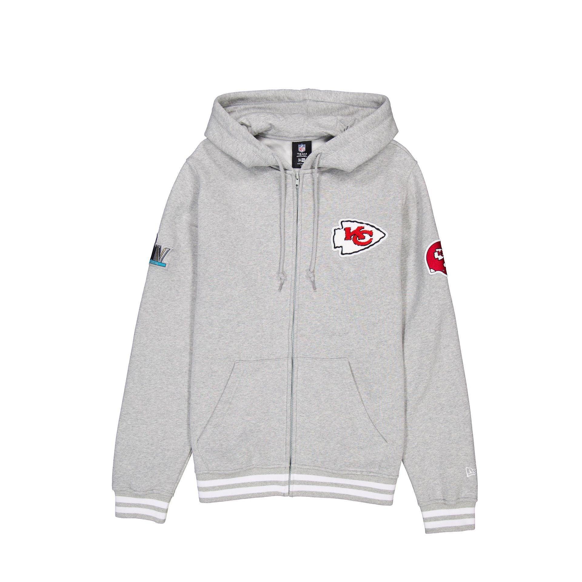 Kansas City Chiefs Gray Logo Select Full-Zip Hoodie Male Product Image