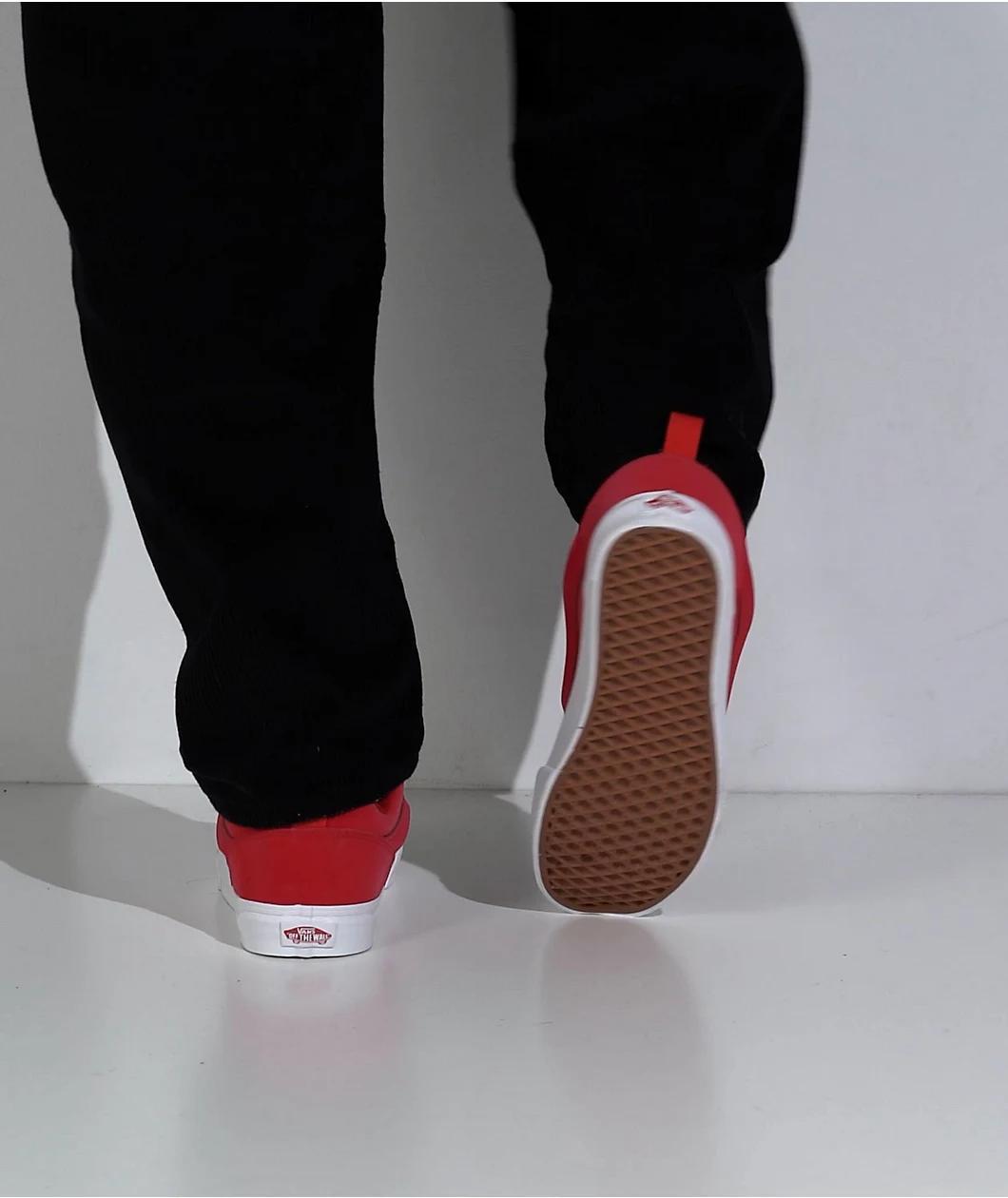 Vans Knu Skool Red & Black Skate Shoes Product Image