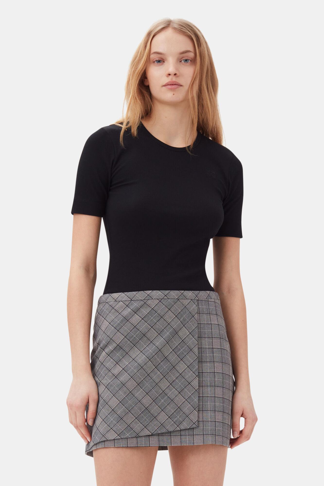 Checkered Mini Skirt Product Image