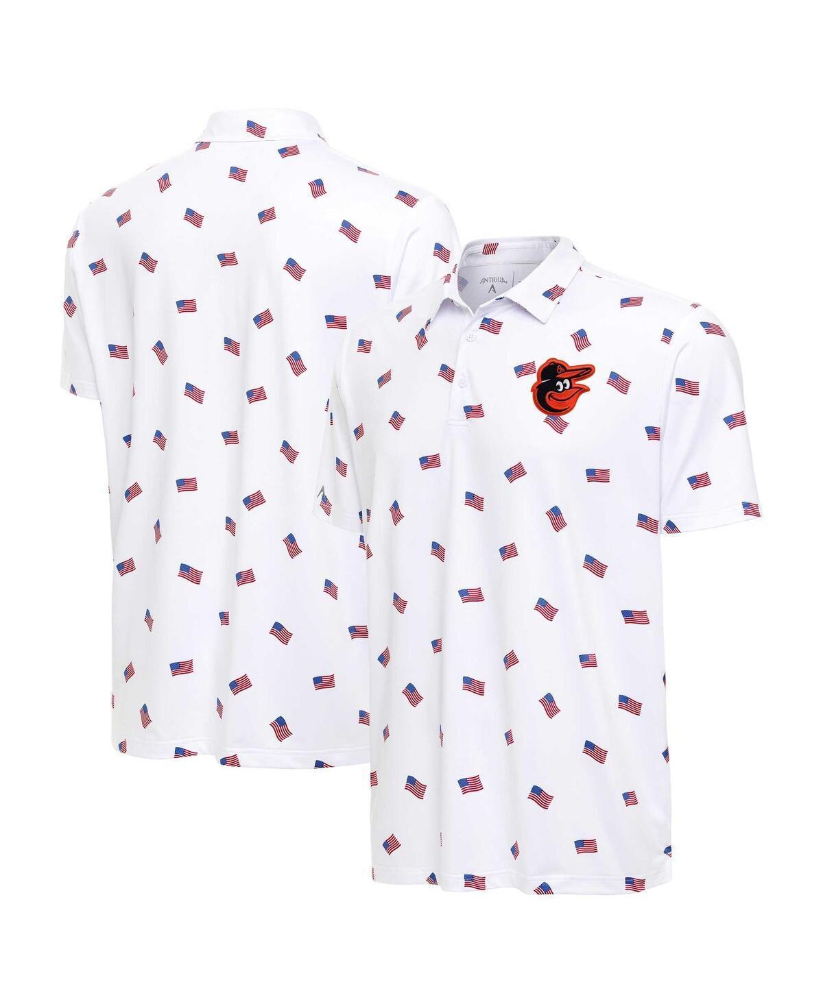 Men's Antigua White Baltimore Orioles  Americana Polo, Size: XL Product Image