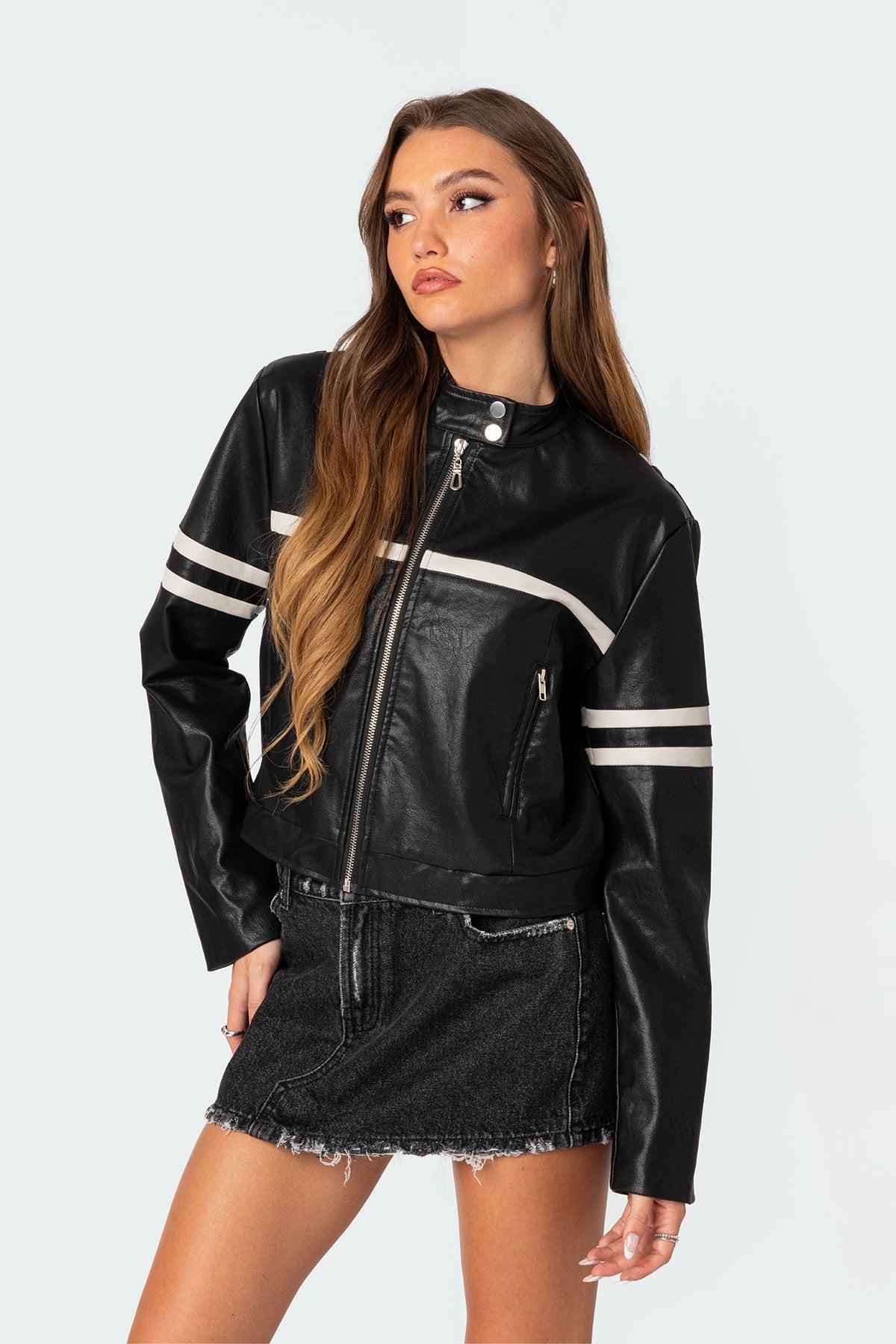 Rockstar Oversized Faux Leather Jacket Product Image