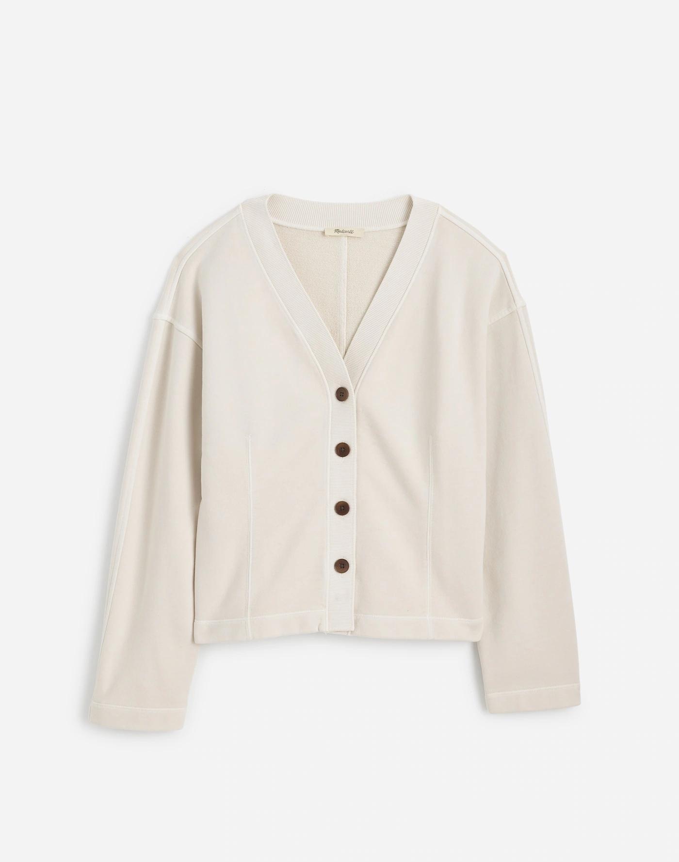 Darted Cardigan Sweatshirt Product Image