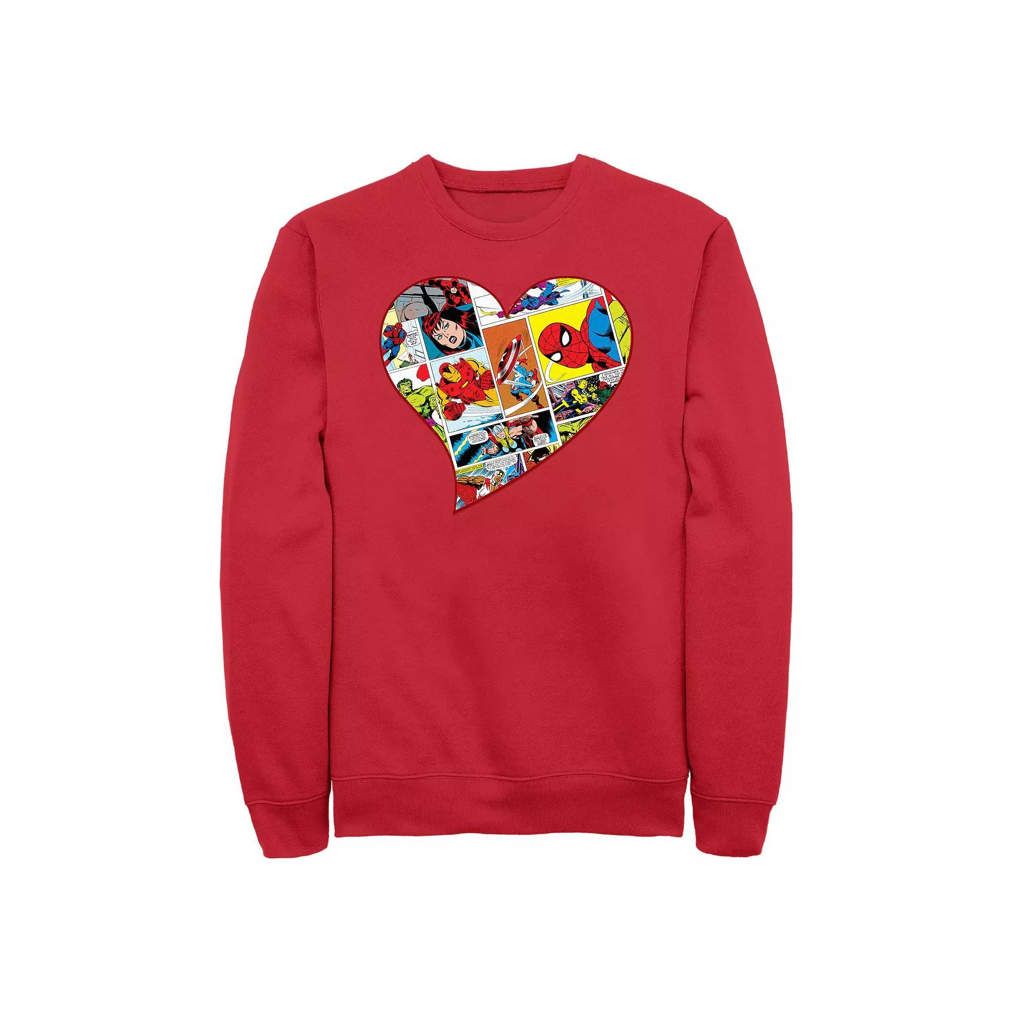 Men's Marvel Comics Heart Graphic Fleece,  Product Image