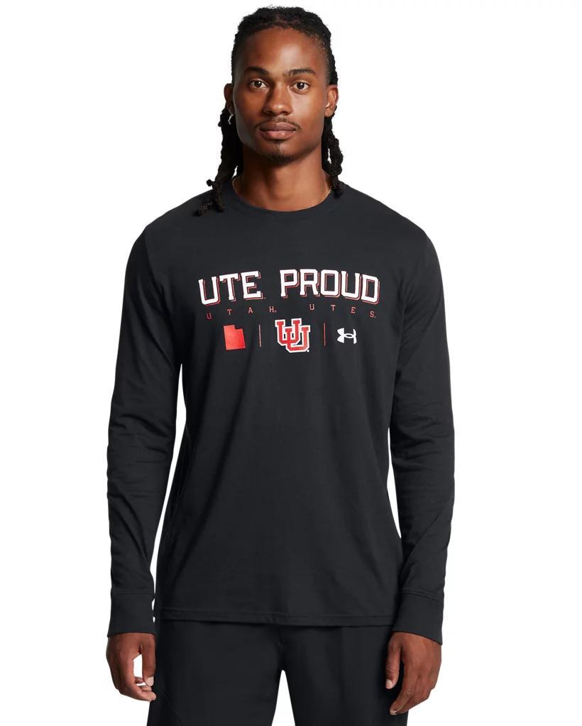 Men's UA Performance Cotton Collegiate Long Sleeve Product Image