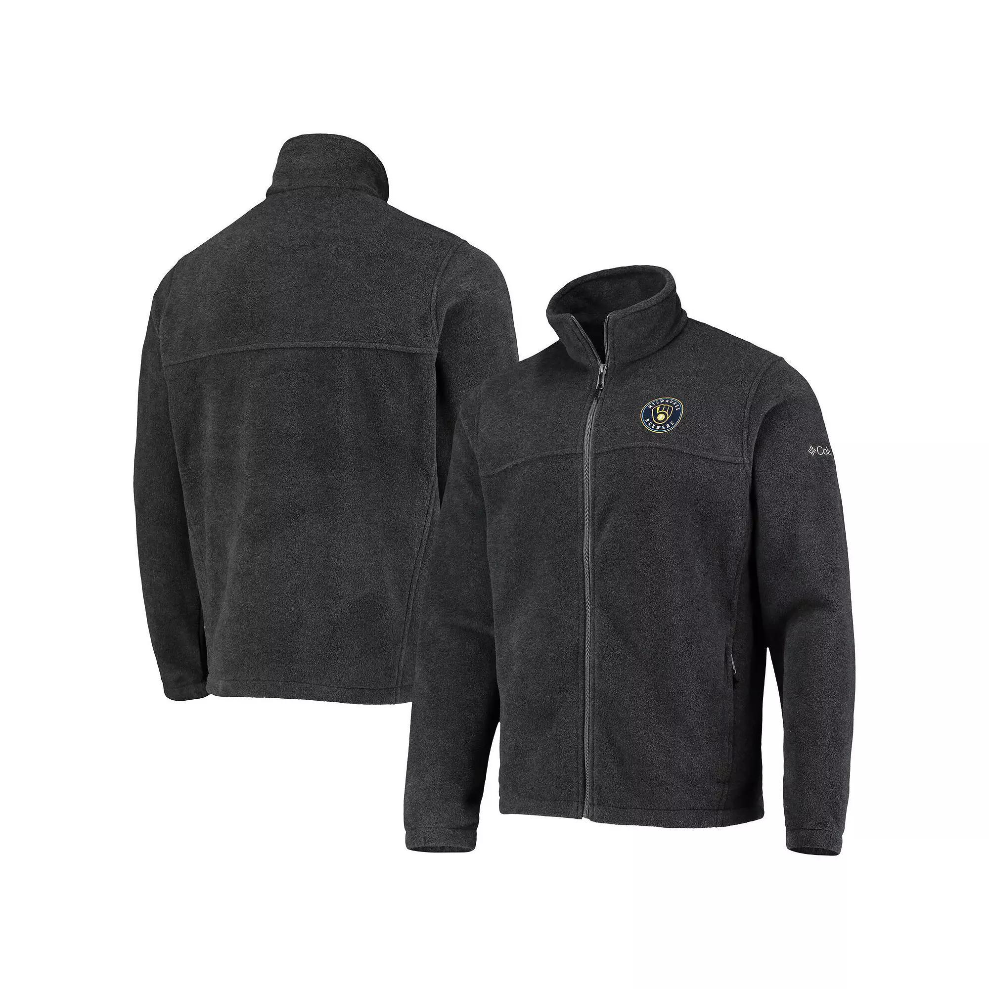 Men's Columbia Charcoal Milwaukee Brewers Full-Zip Flanker Jacket, Size: Small Product Image