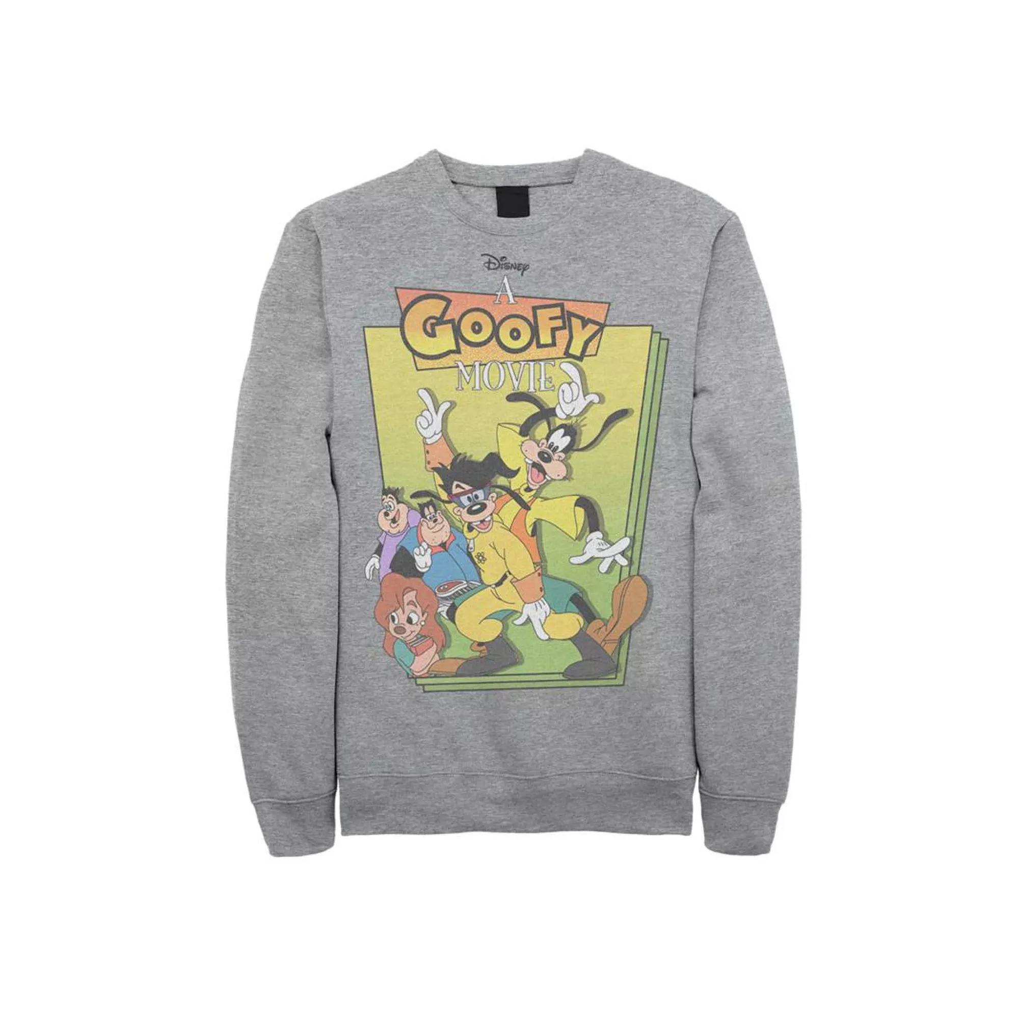 Disney's A Goofy Movie Men's Group Shot Cover Sweatshirt, Size: Large, Athletic Grey Product Image