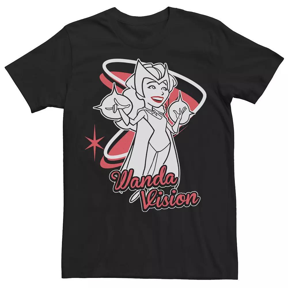 Big & Tall Marvel WandaVision Scarlet Witch Retro Cartoon Tee, Men's,  Product Image