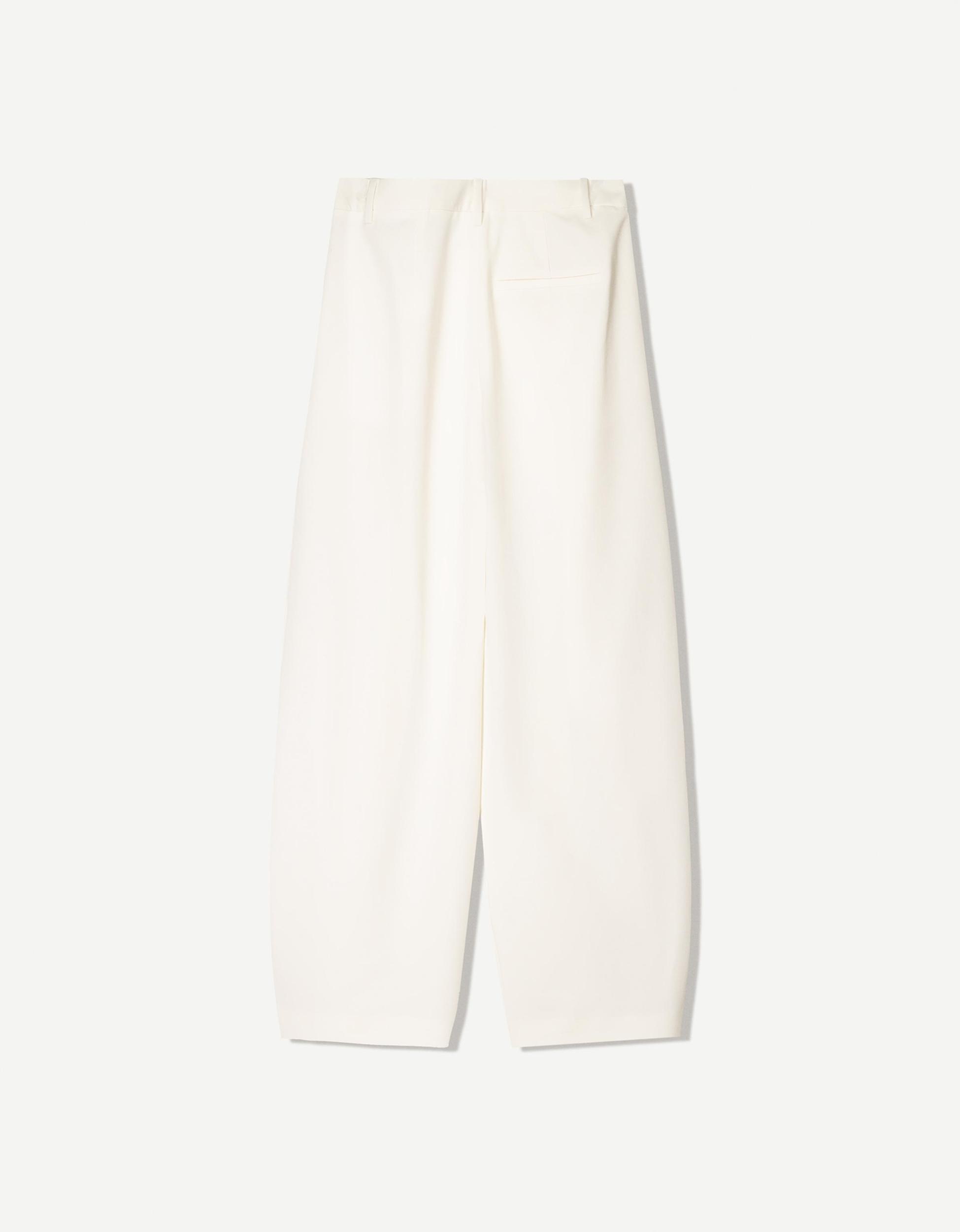 Tailored pants with crossover waistband Product Image