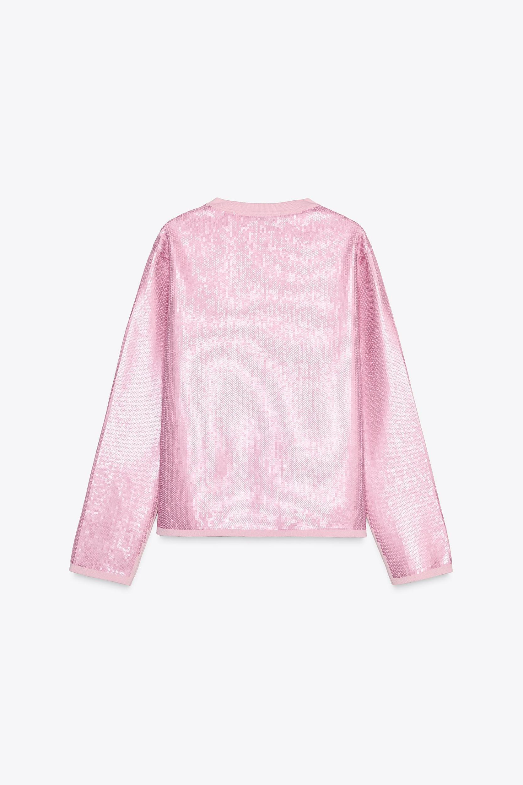 KNIT CARDIGAN WITH SEQUINS Product Image