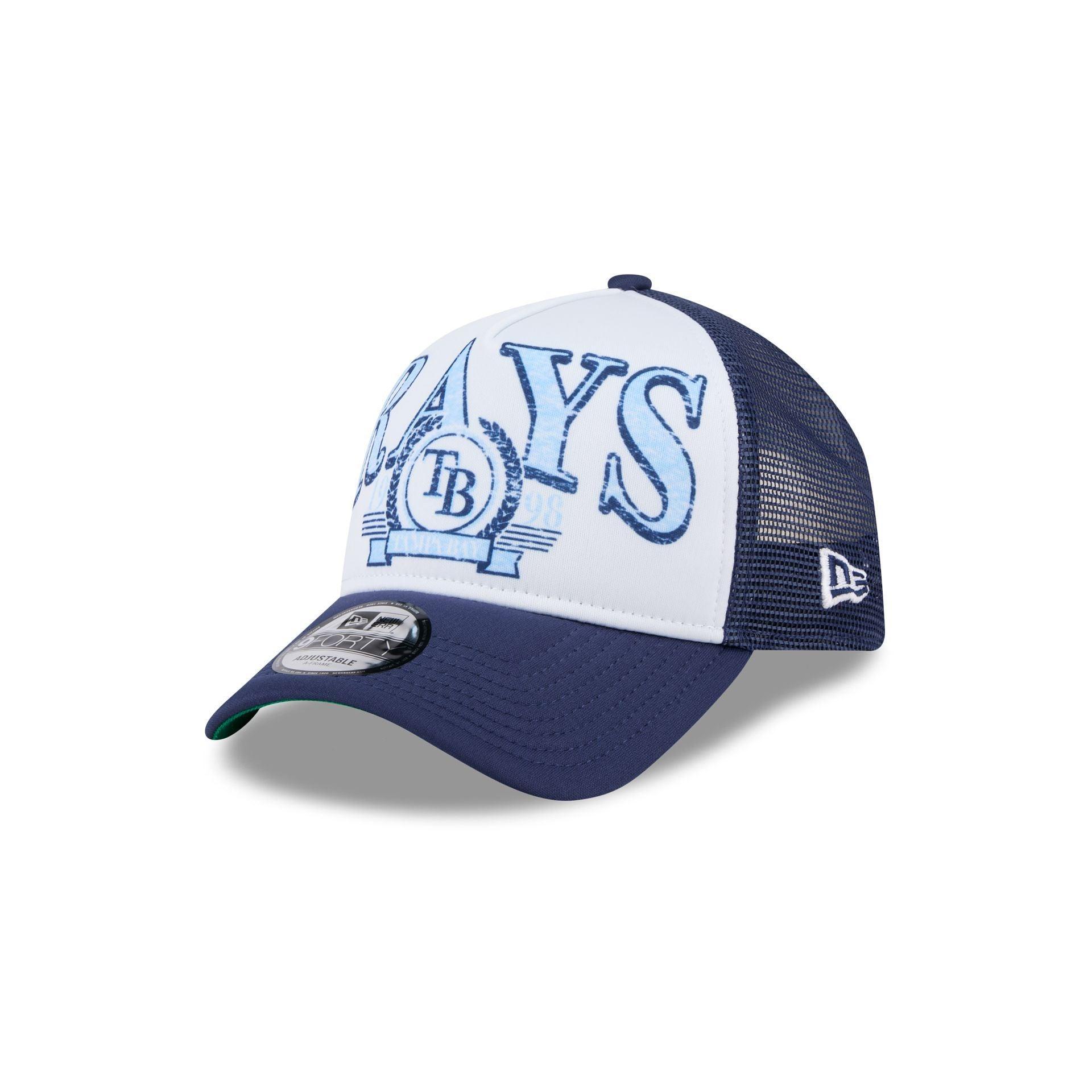 Tampa Bay Rays Distressed 9FORTY A-Frame Trucker Hat Male Product Image