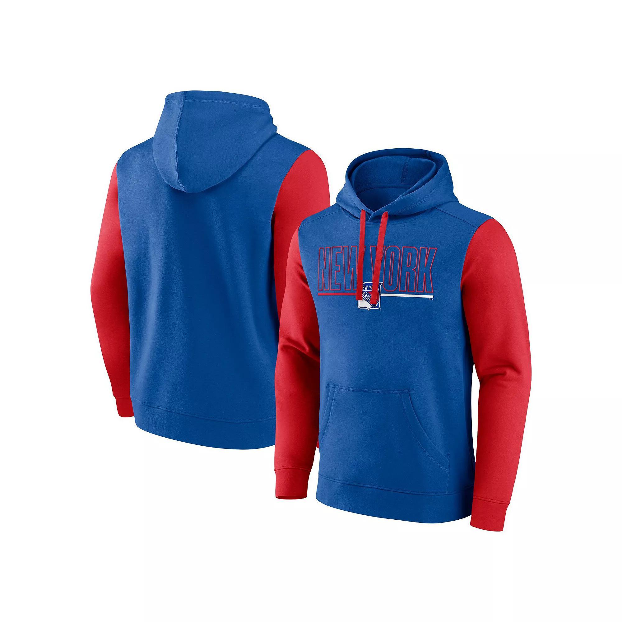 Men's Fanatics Royal Chicago Cubs Outline Fleece Pullover Hoodie, Size: Small, Blue Product Image