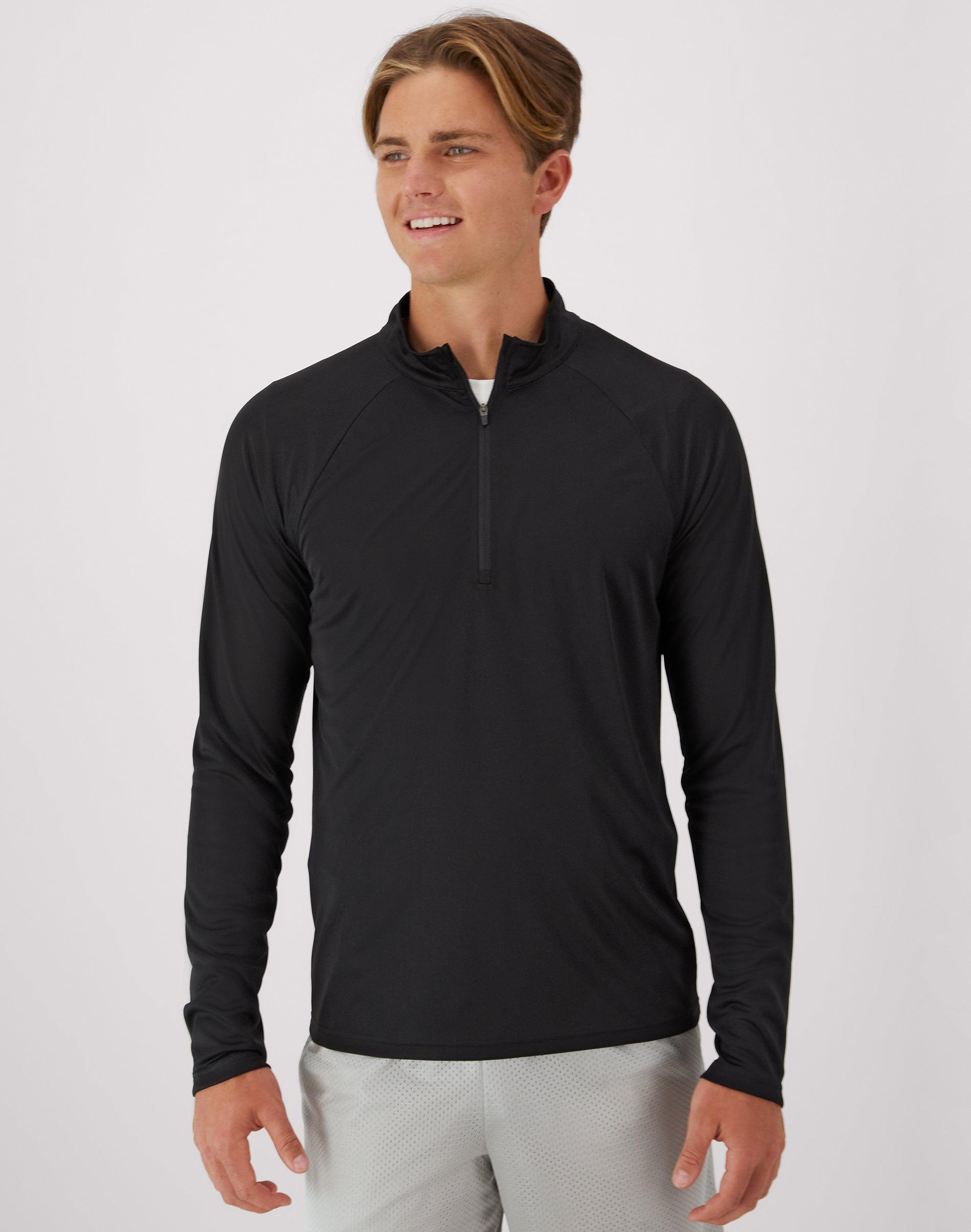 Hanes Cool DRI Mens Quarter Zip Pullover Graphite L Product Image