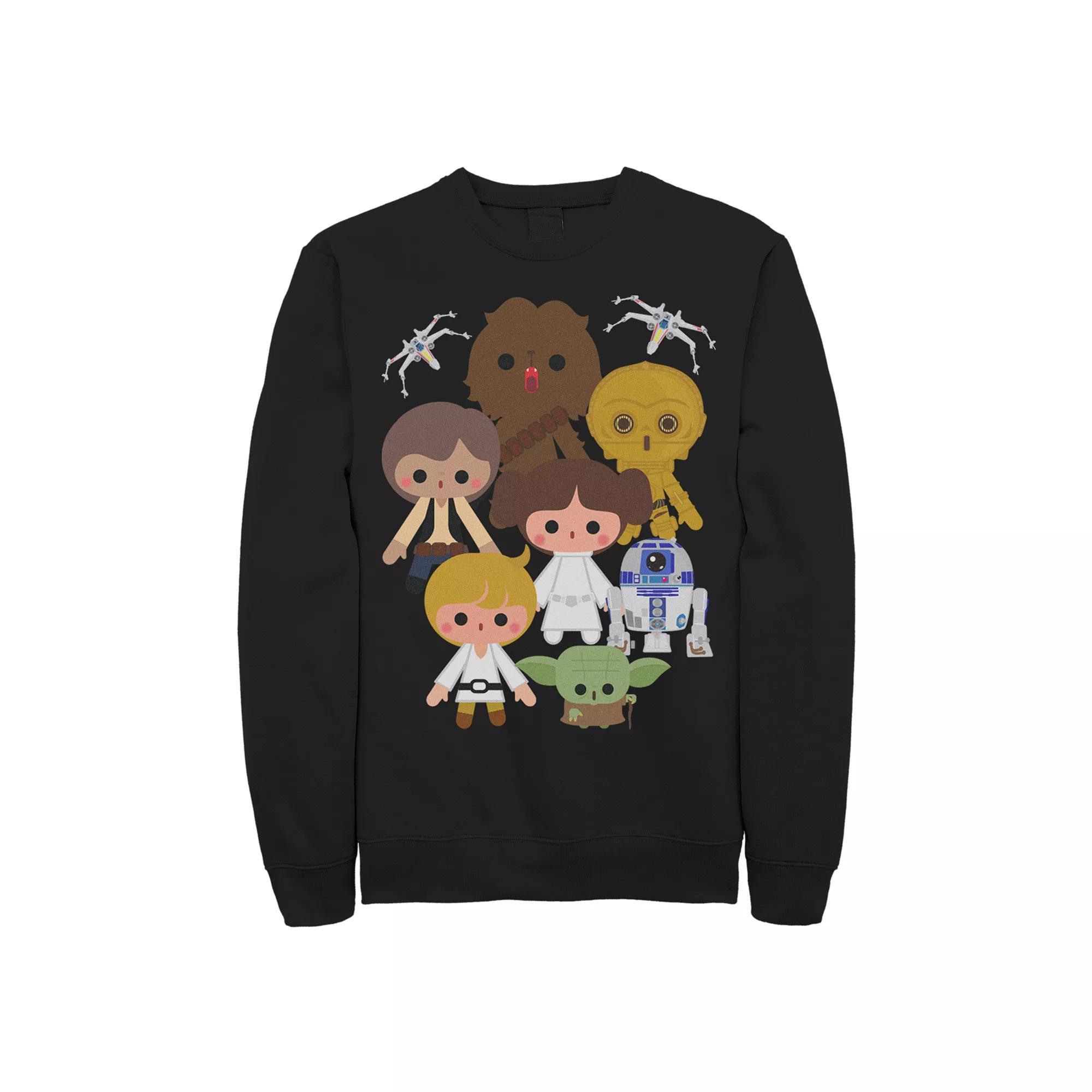 Juniors Star Wars Heroes Kawaii Crew Fleece, Girl's, Size: Medium, Black Product Image