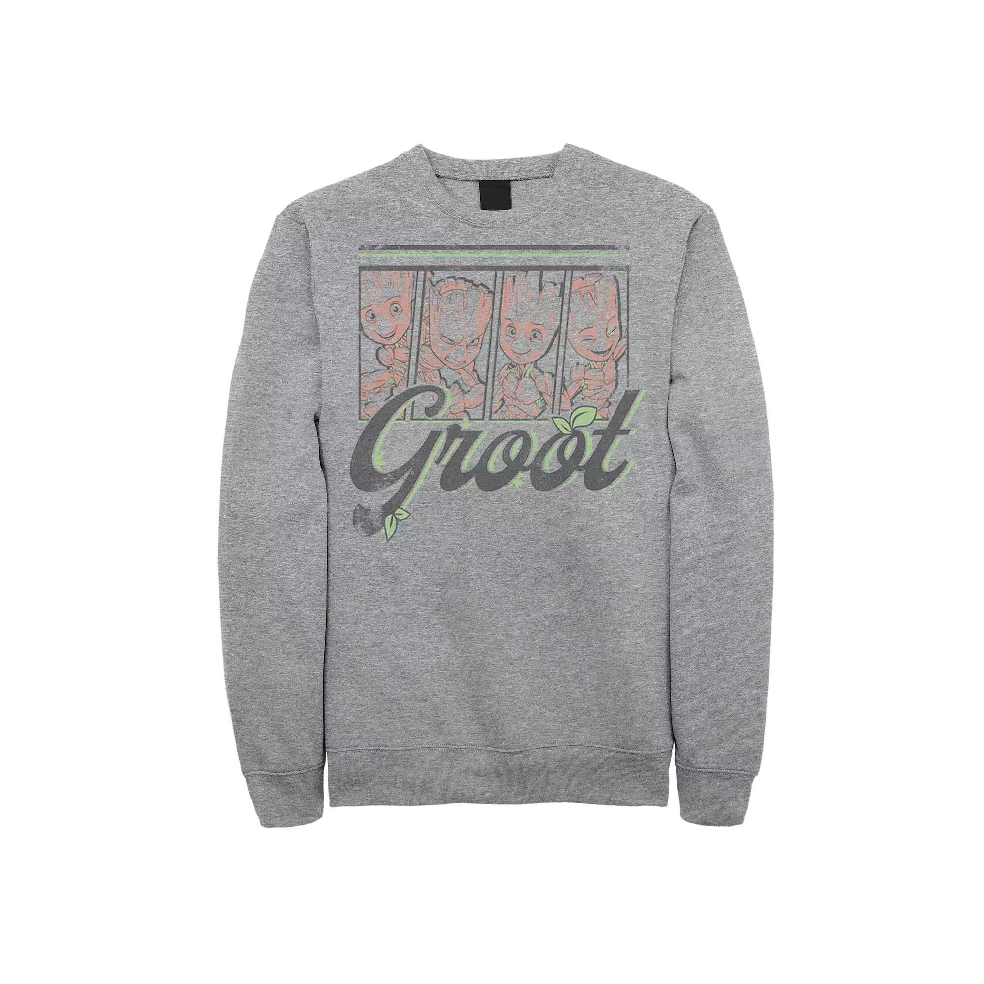 Men's Marvel Guardians Of The Galaxy Cute Groot Panels Sweatshirt,  Product Image