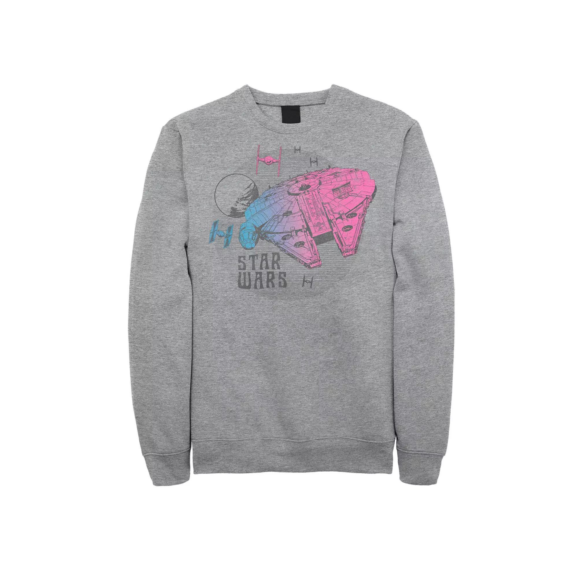Men's Star Wars The Rise of Skywalker Ombre Millennium Falcon Sweatshirt,  Product Image