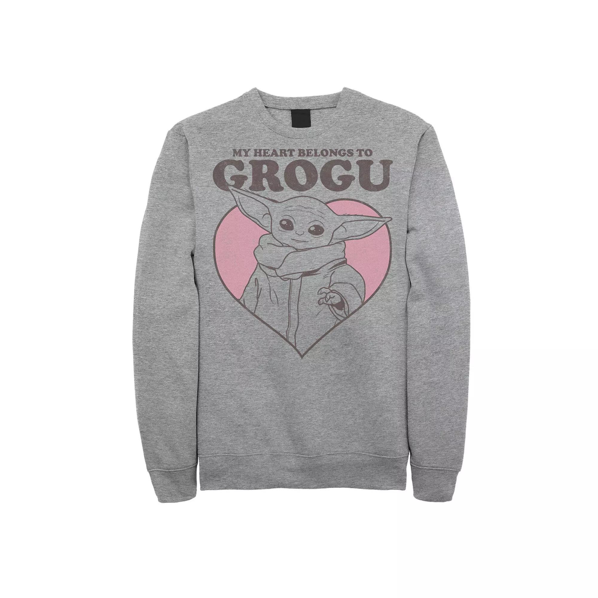 Men's Star Wars: The Mandalorian Valentine's Day Belong To Grogu Sweatshirt,  Product Image