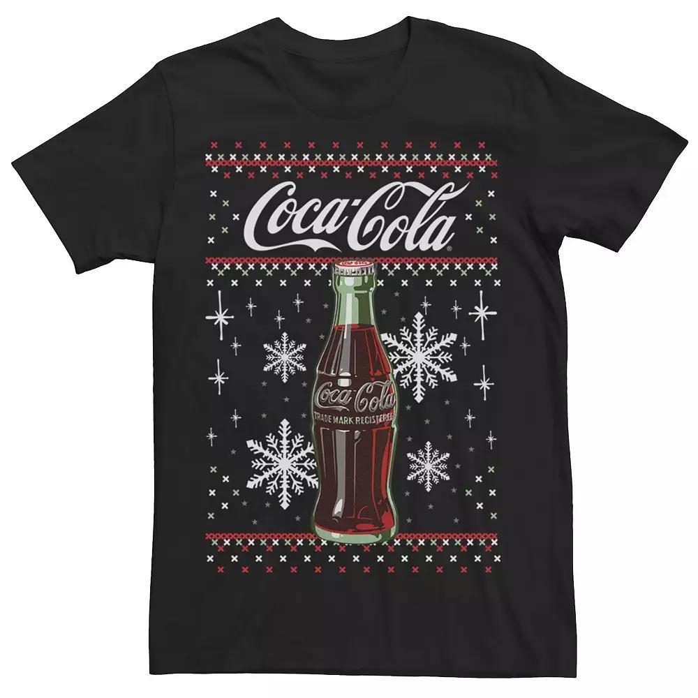 Men's Coca-Cola Classic Bottle Christmas Sweater Style Tee,  Product Image