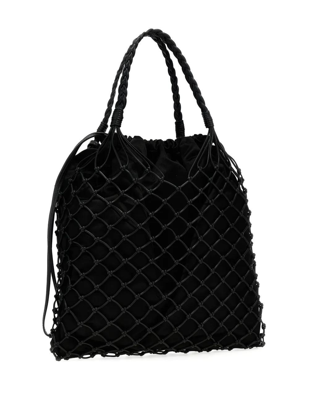 MOSCHINO Woven Tote Bag In Black Product Image