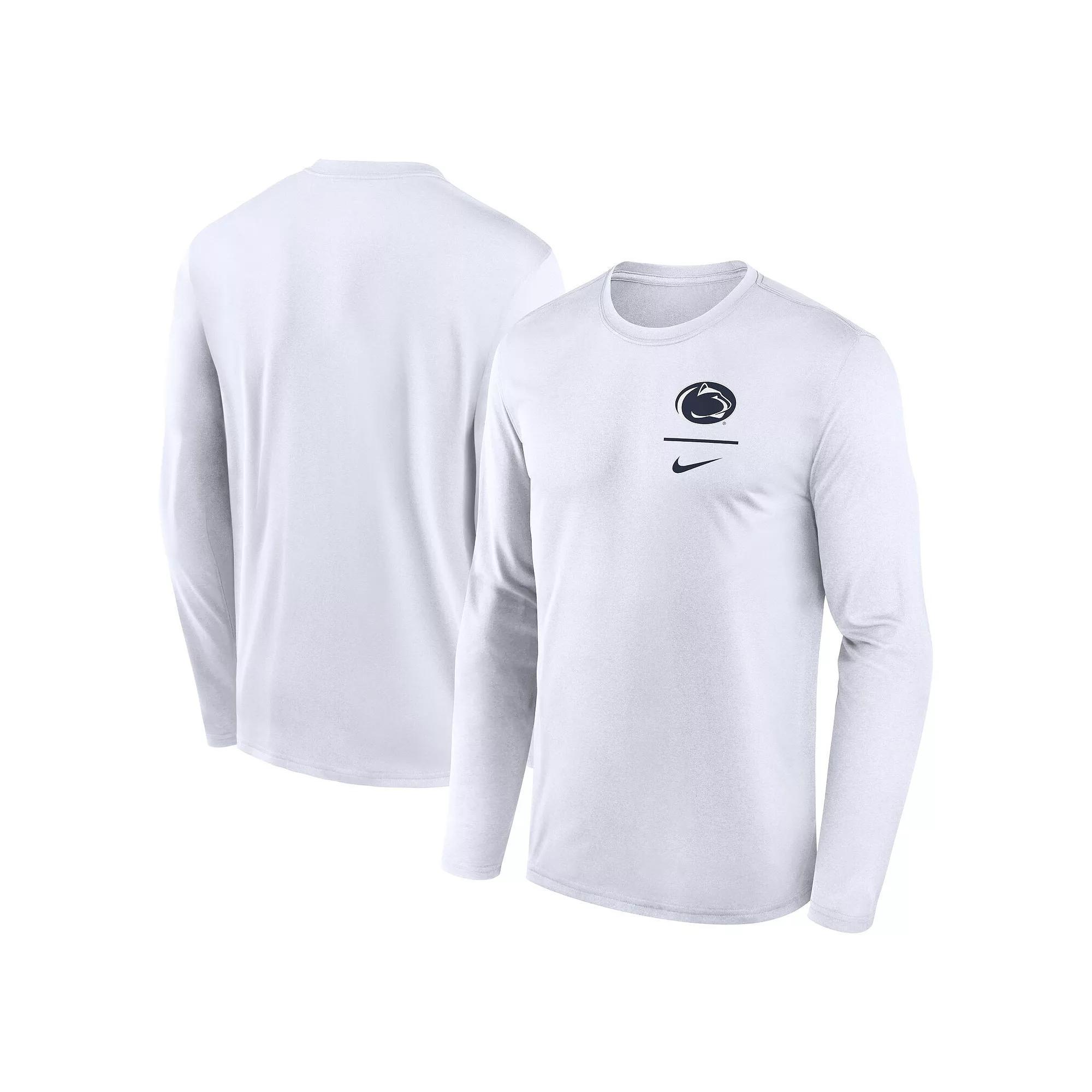 Men's Nike White Penn State Nittany Lions Primary Stack Legend Long Sleeve T-Shirt, Size: 2XL Product Image