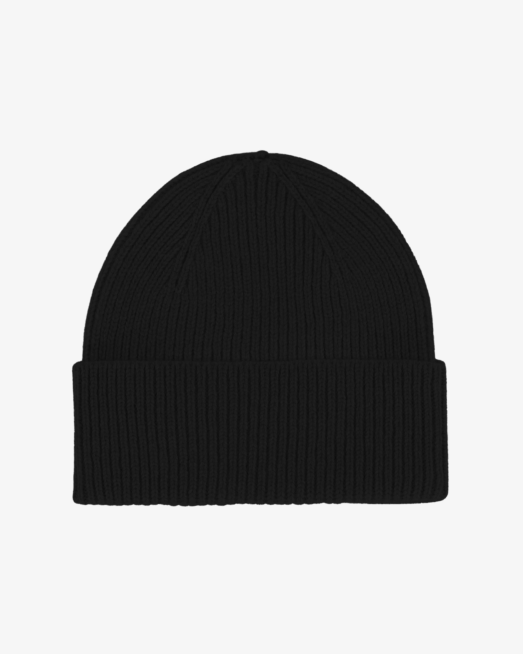 Merino Wool Beanie - Deep Black Product Image
