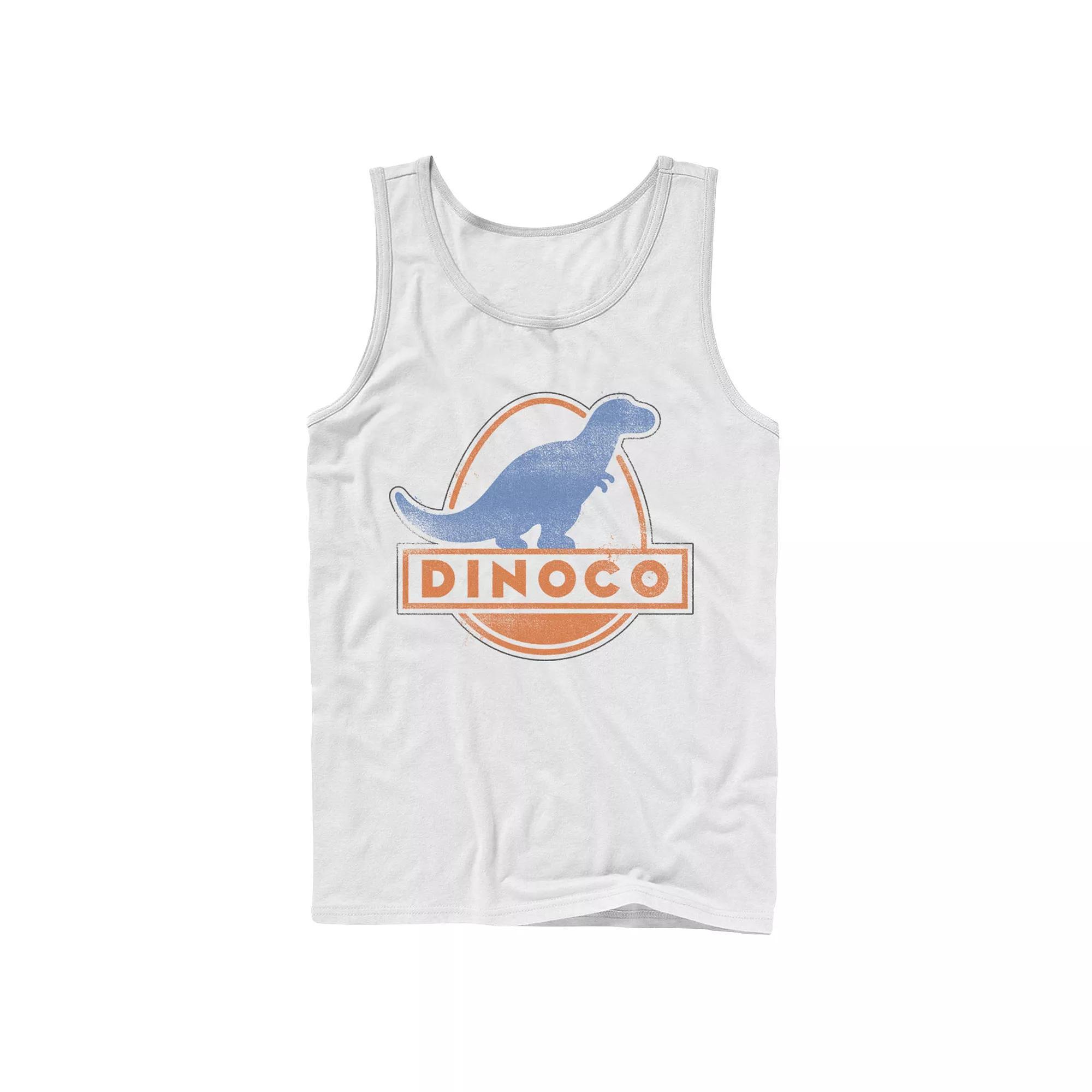 Men's Disney Pixar Cars Iconic DINOCO Gas Station Logo Tank Top,  Product Image